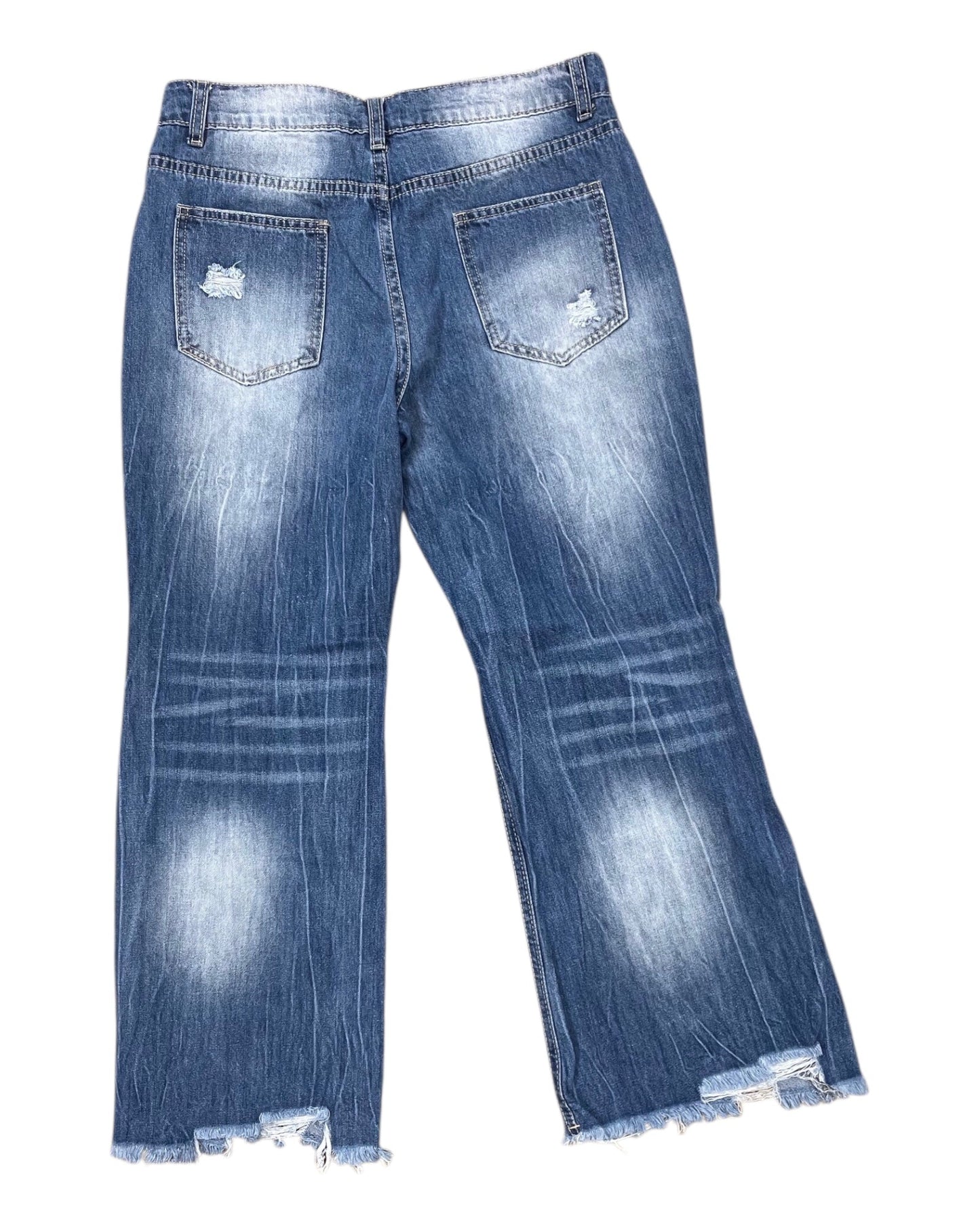 Jeans Wide Leg By Clothes Mentor In Blue Denim, Size:M