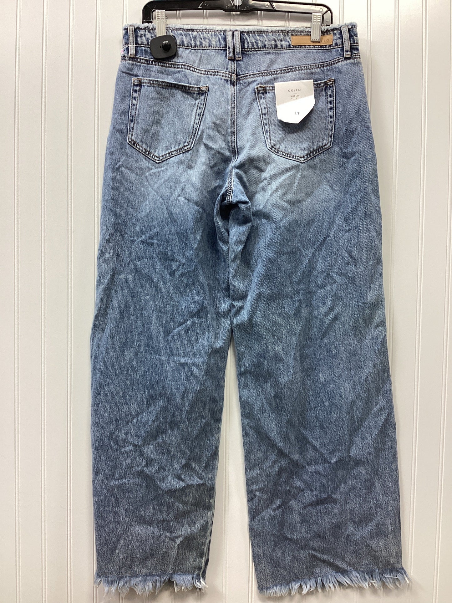 Jeans Wide Leg By Cello In Blue Denim, Size:12