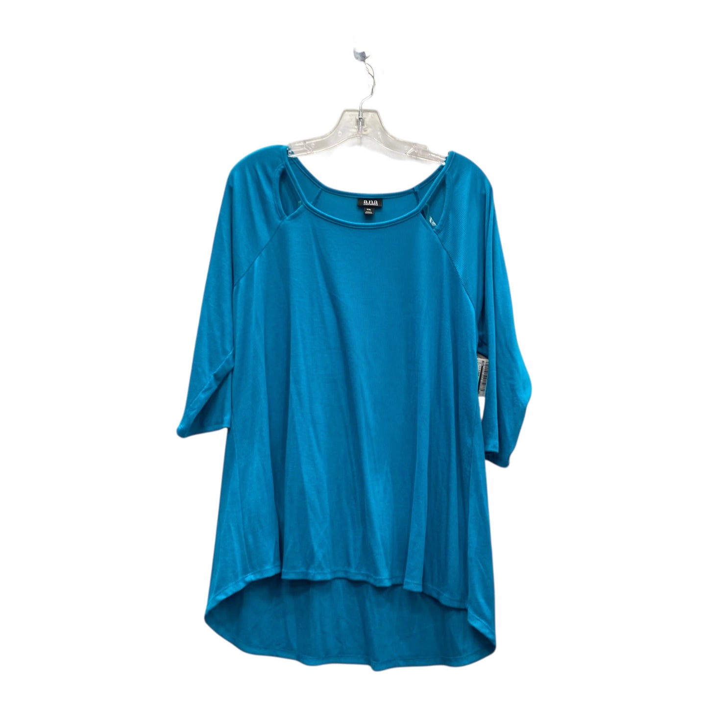 Top 3/4 Sleeve By Ana In Teal, Size:1X
