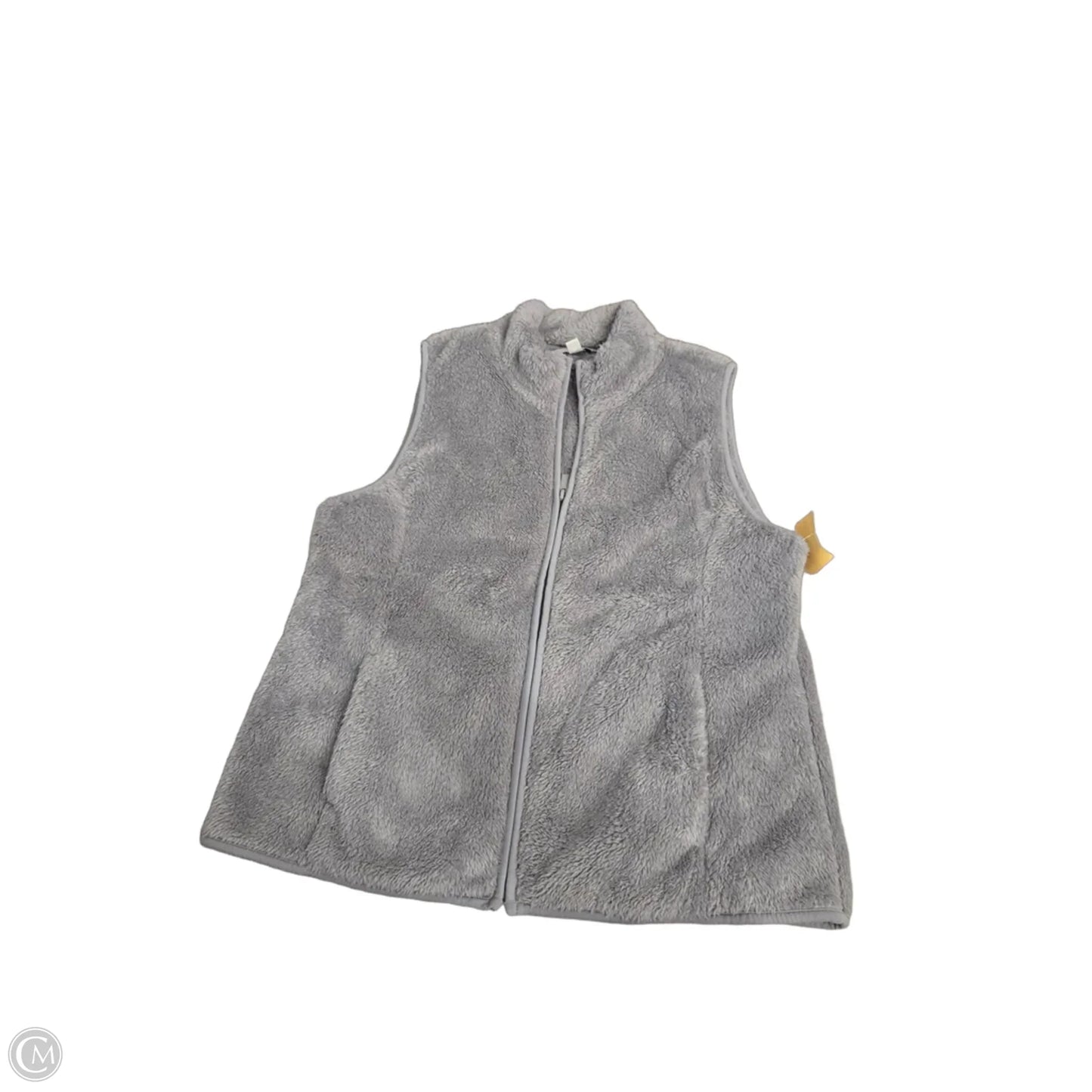 Vest Faux Fur & Sherpa By Croft And Barrow In Grey, Size: Mp