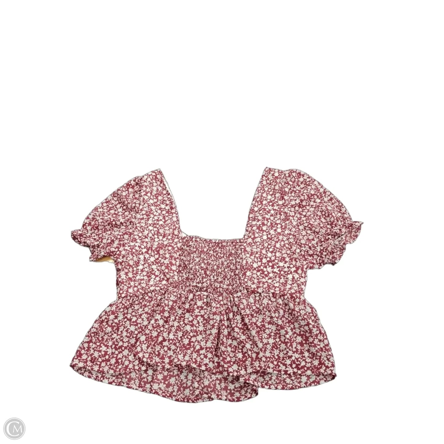 Top Short Sleeve By Love Tree In Floral Print, Size: L