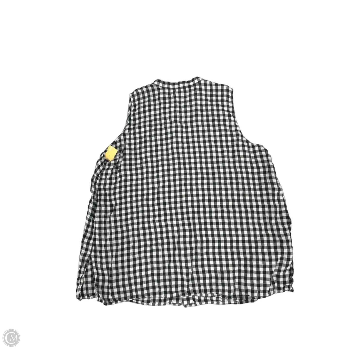 Top Sleeveless By Eileen Fisher In Black & White, Size: 2x