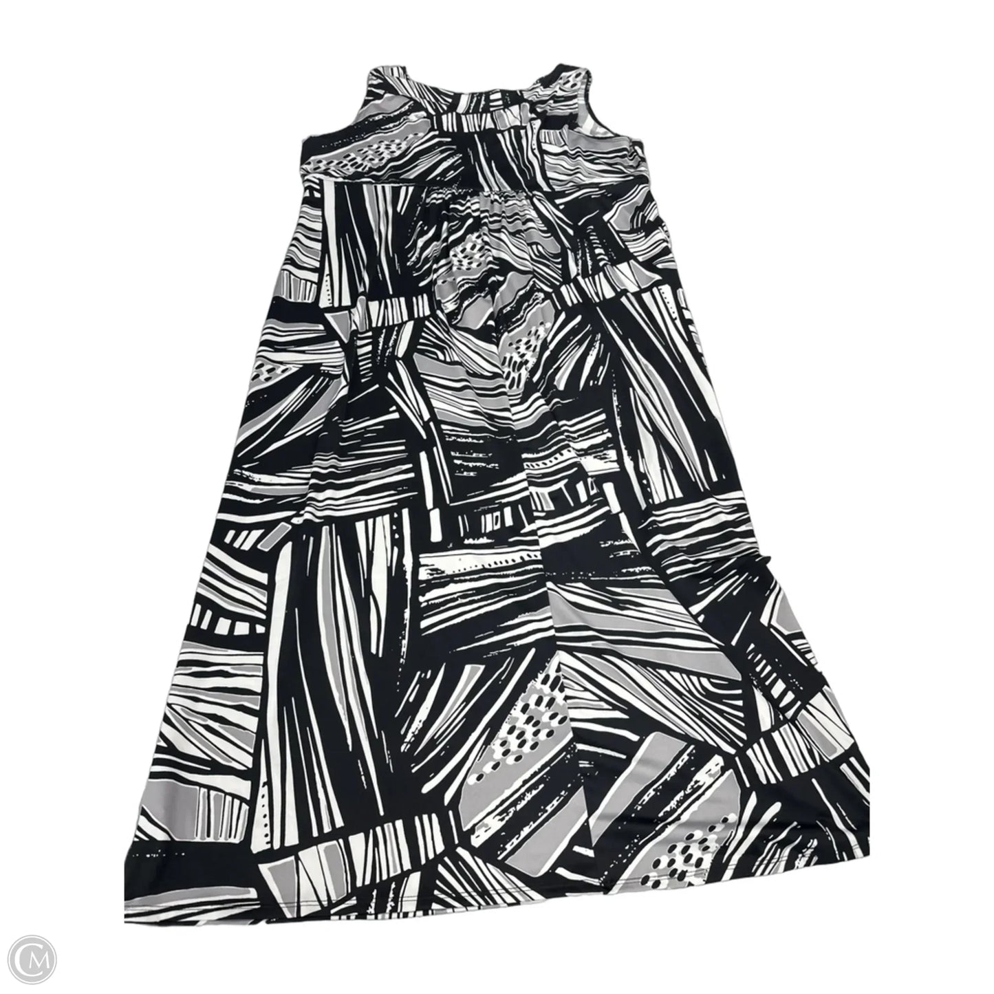 Dress Casual Midi By Notations In Black & White, Size: 3x
