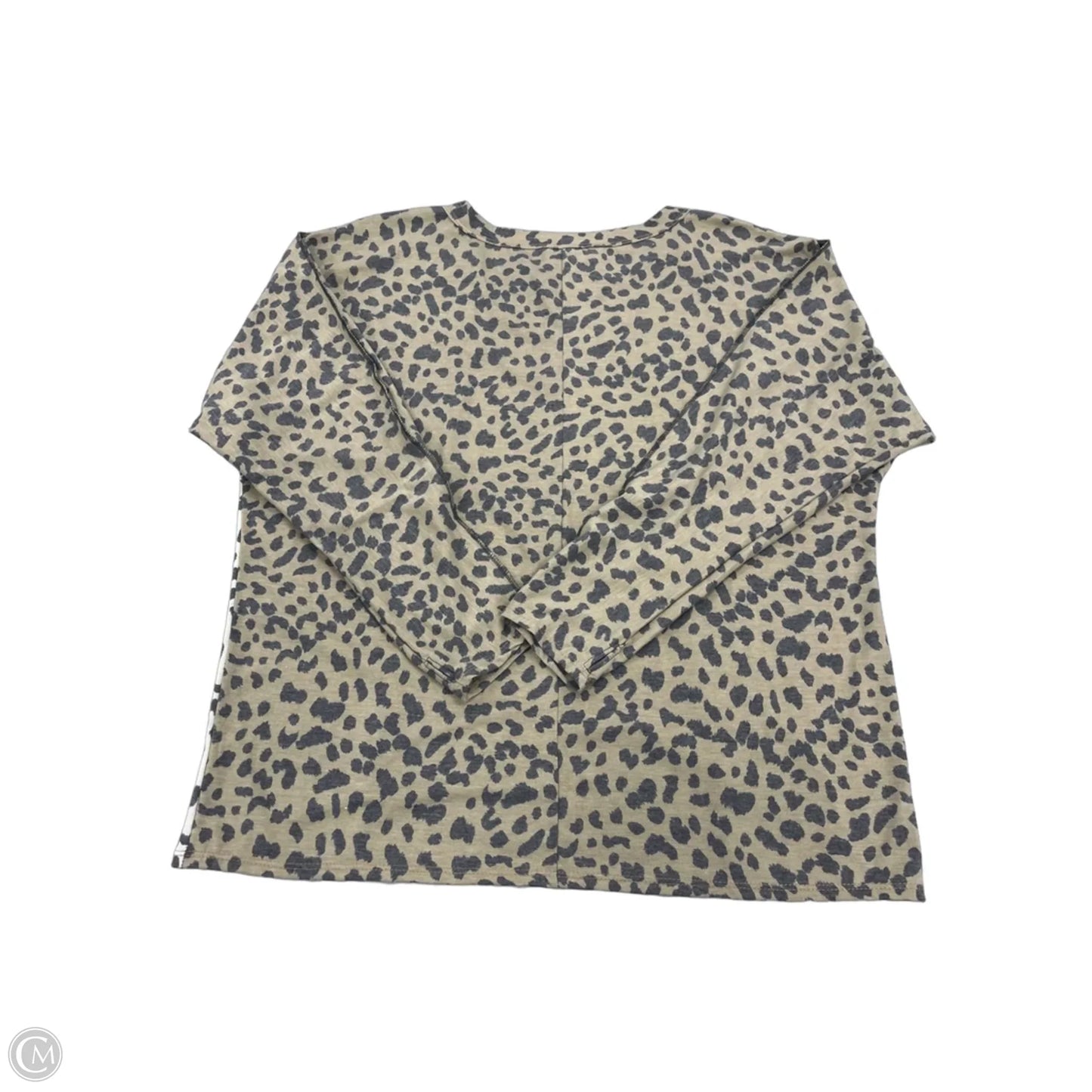 Top Long Sleeve By Bibi In Animal Print, Size: M
