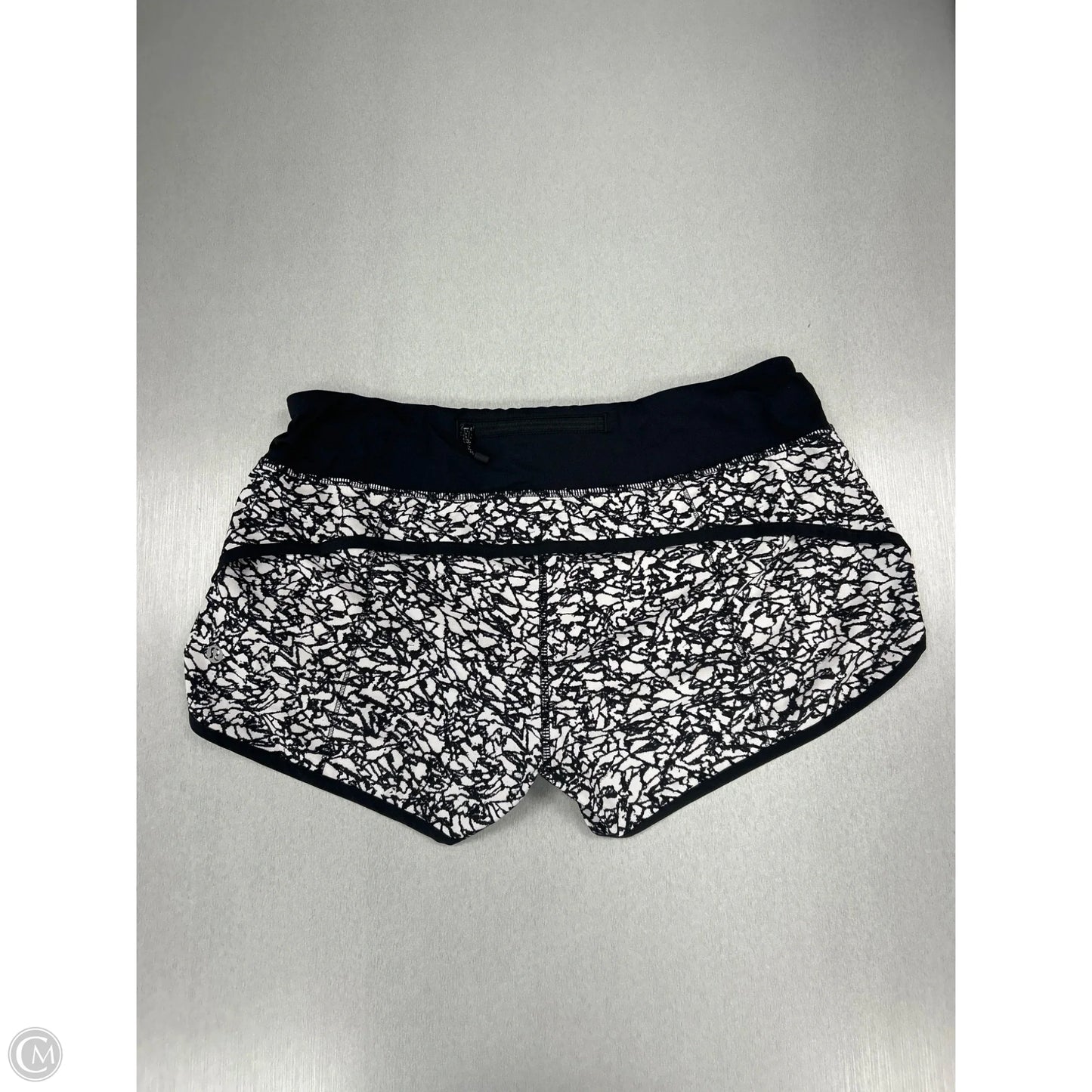 Athletic Shorts By Lululemon In Black & White, Size: 8