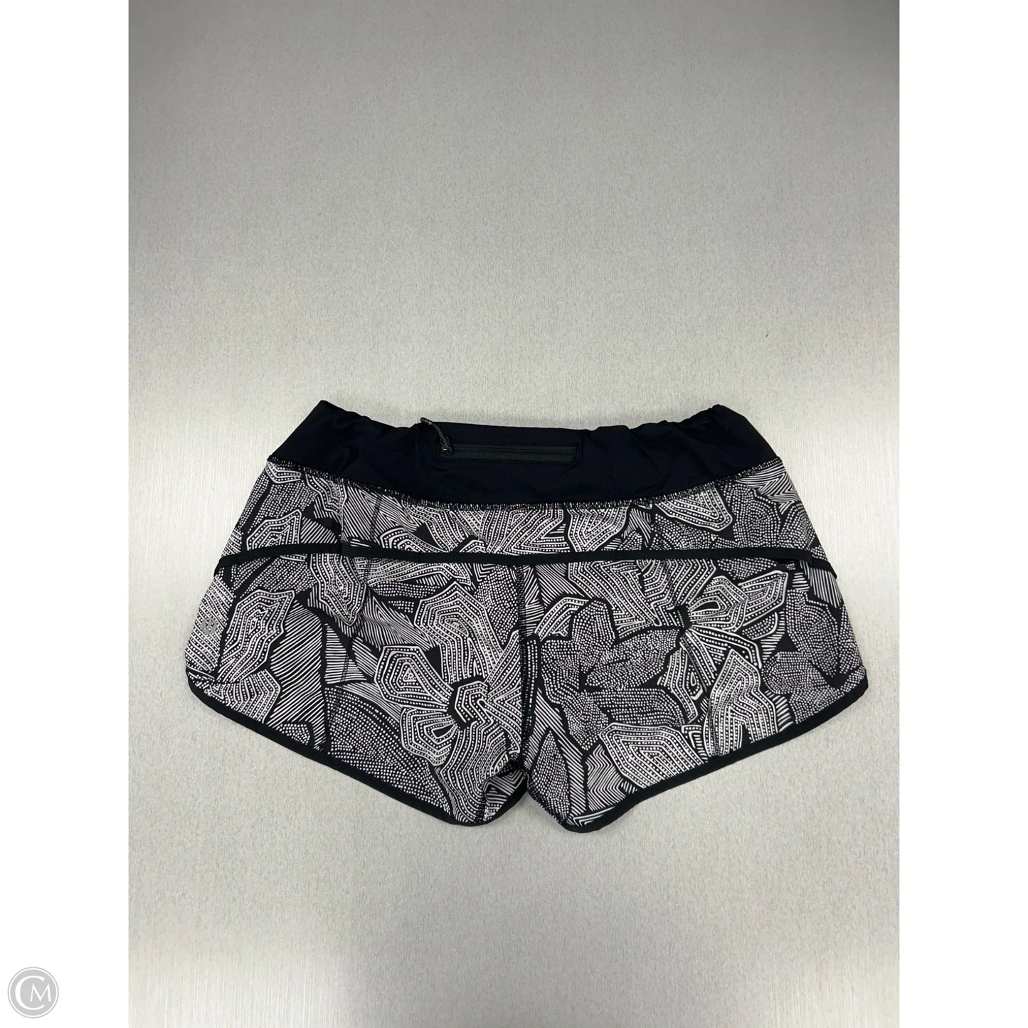 Athletic Shorts By Lululemon In Black & White, Size: 8