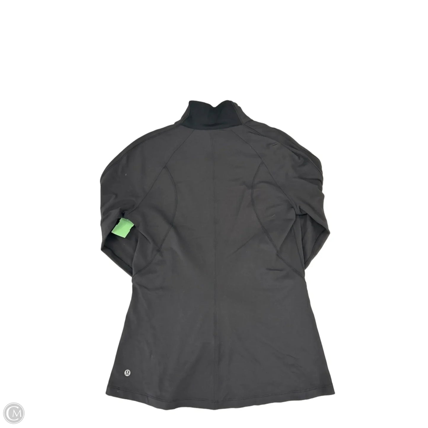 Athletic Top Long Sleeve Collar By Lululemon In Black, Size: 8