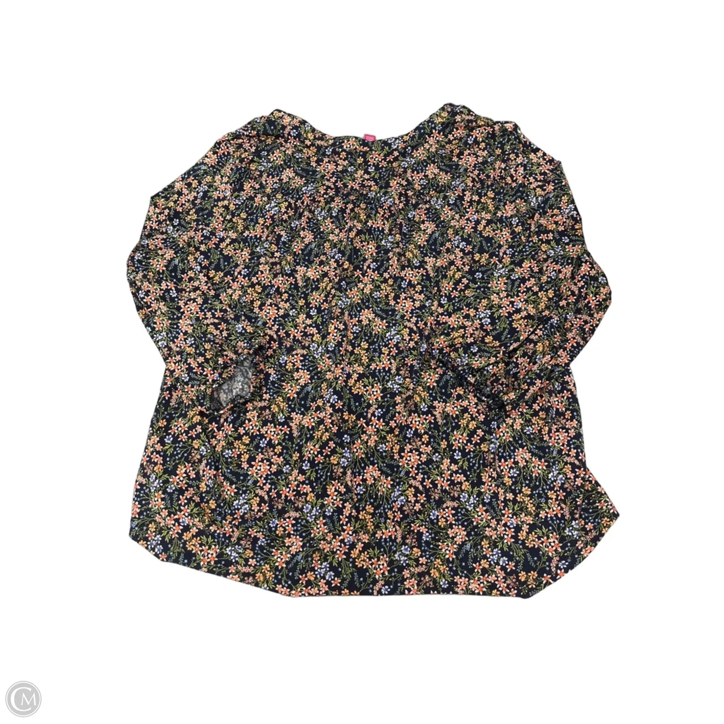 Top Long Sleeve By Vince Camuto In Floral Print, Size: Xl