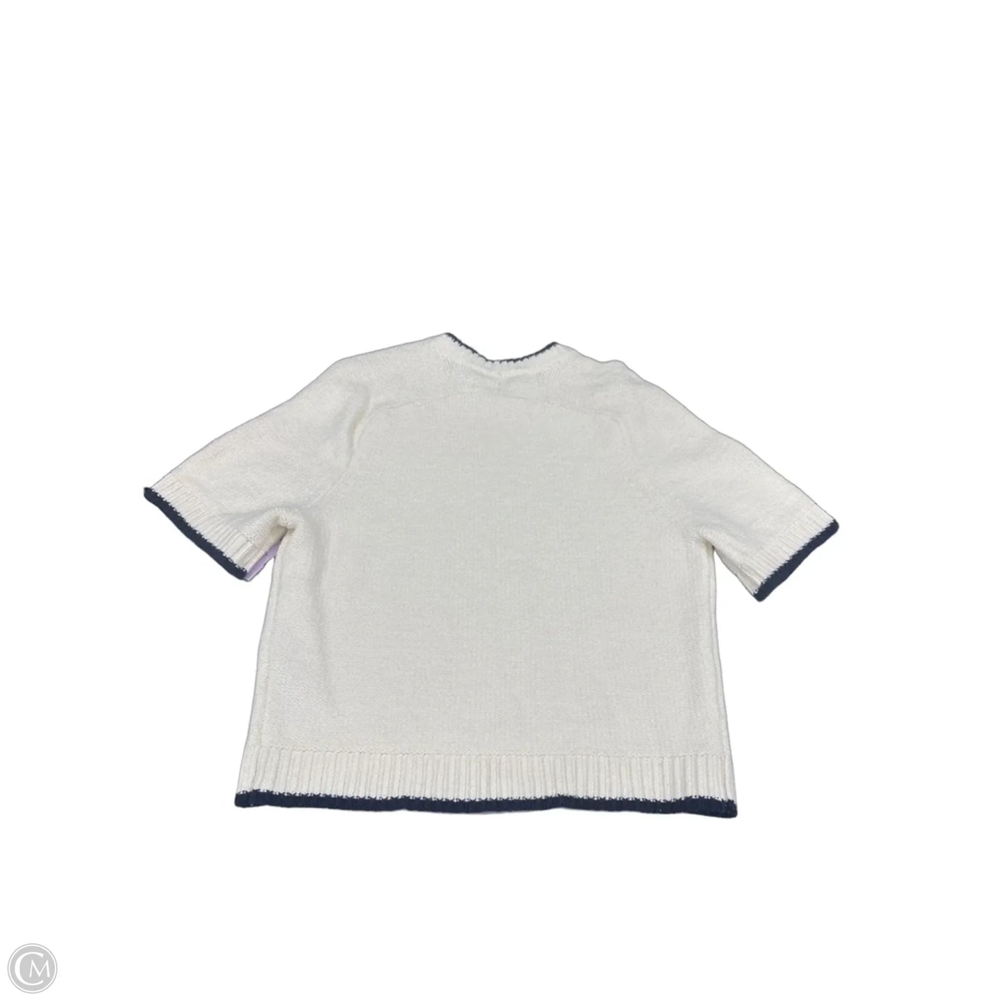 Top Short Sleeve By Abercrombie And Fitch In Cream, Size: M