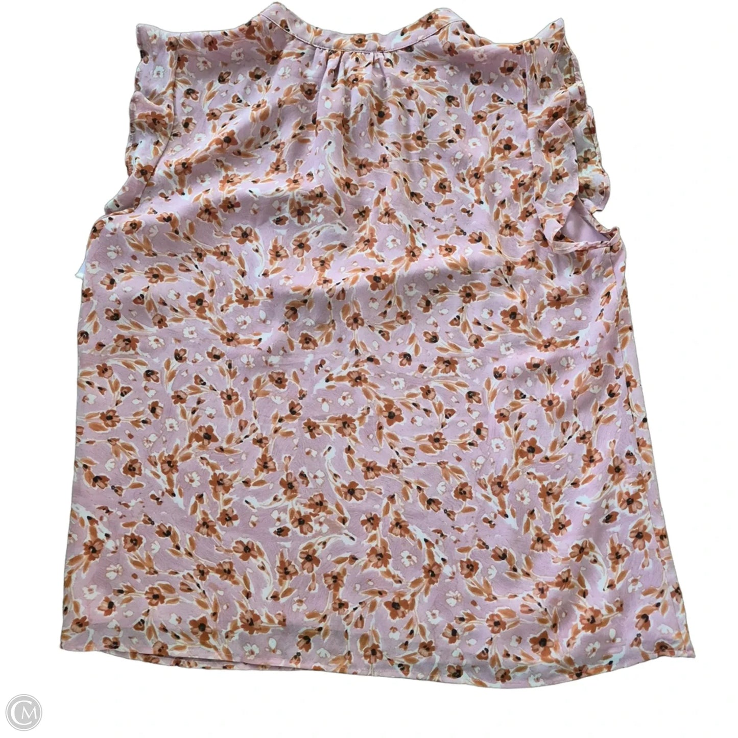Top Sleeveless By Cmc In Orange & Pink, Size: M