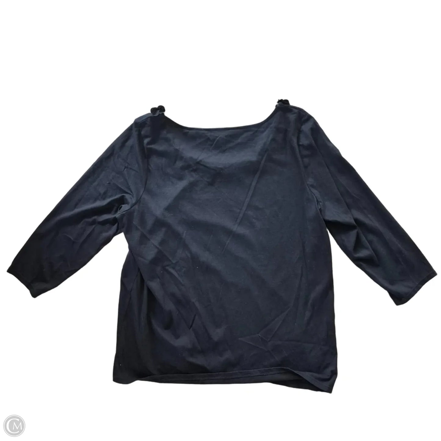 Top 3/4 Sleeve By Talbots In Black, Size: 1x