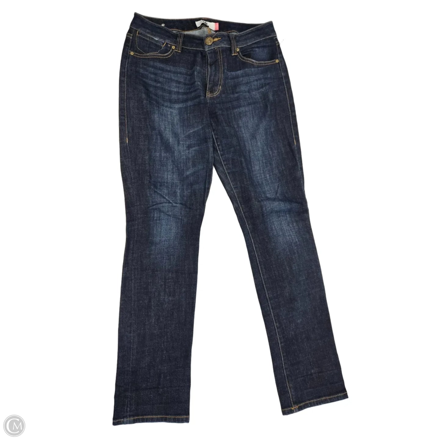 Jeans Straight By Cabi In Blue Denim, Size: 4