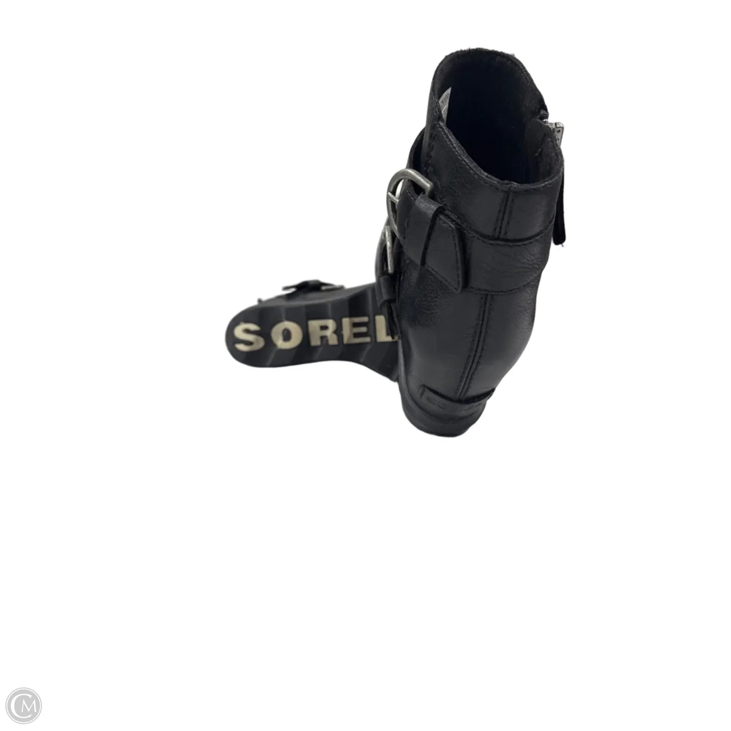 Shoes Heels Wedge By Sorel In Black, Size: 8