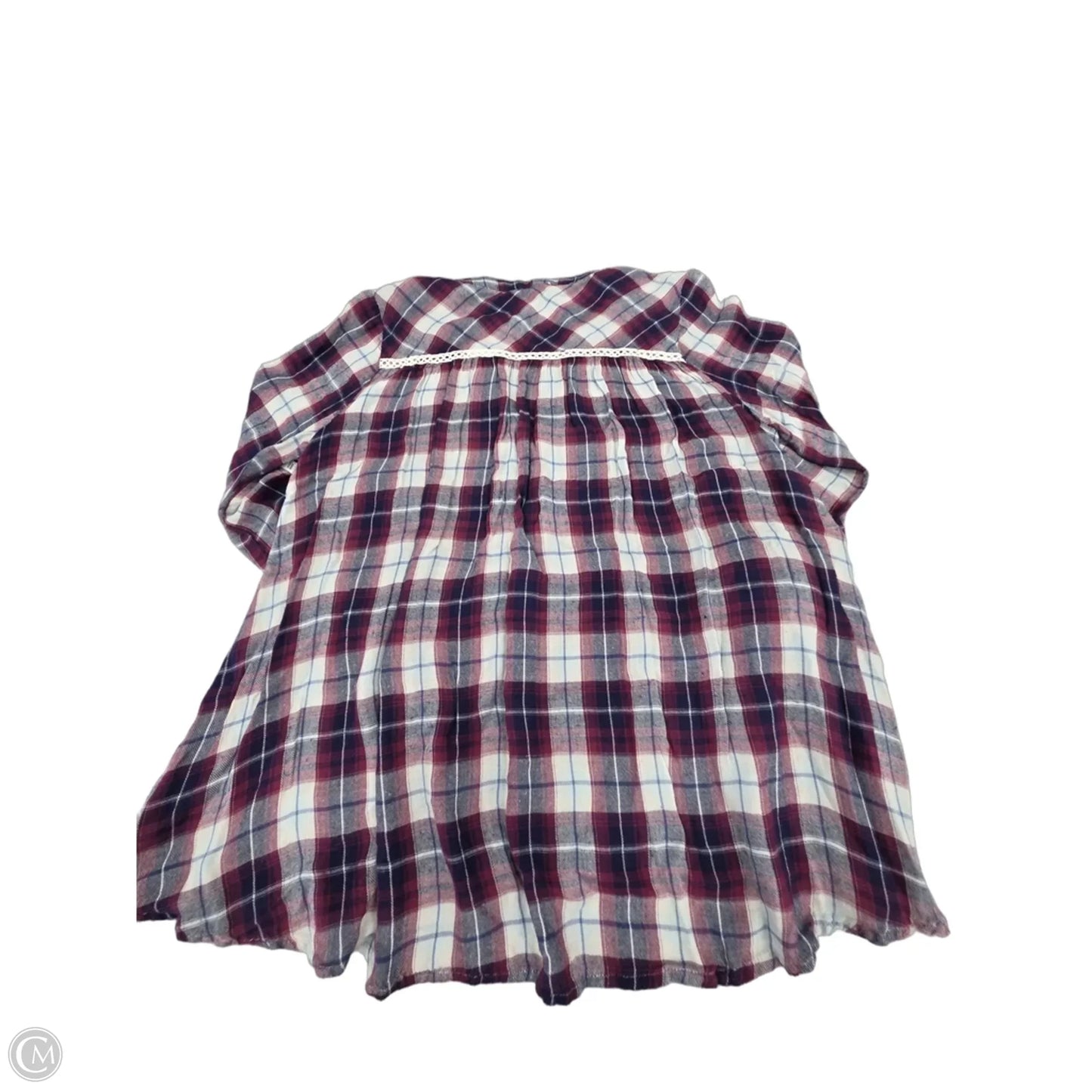 Top Long Sleeve By Altard State In Plaid Pattern, Size: L
