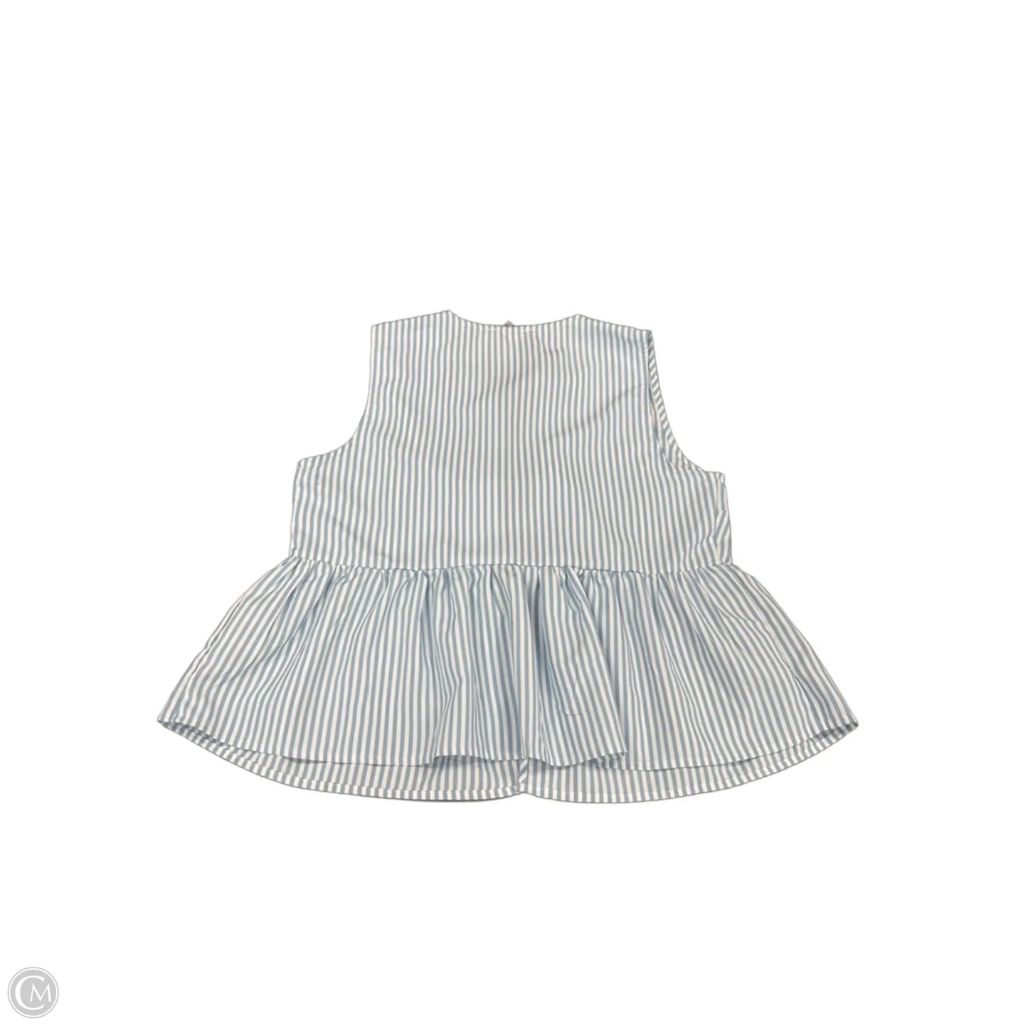 Top Sleeveless By Main Strip In Blue, Size: S