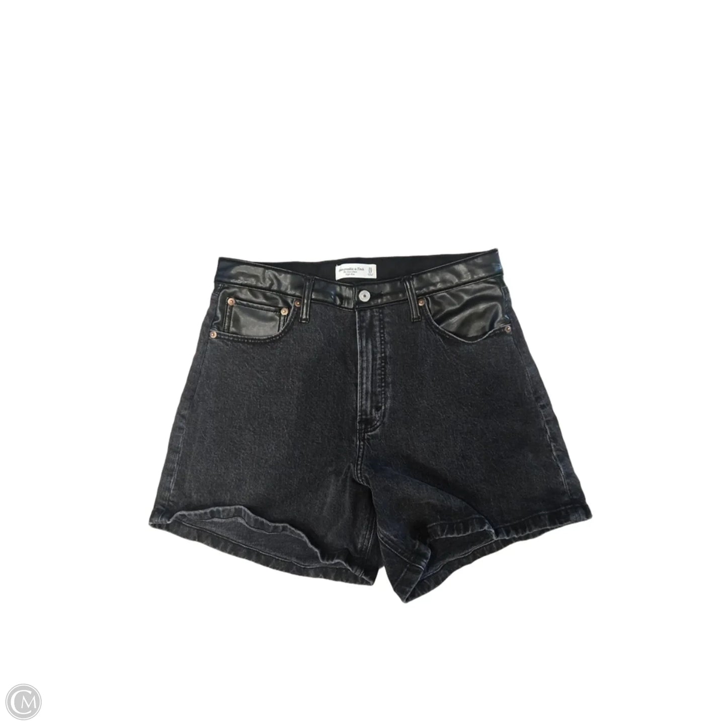 Shorts By Abercrombie And Fitch In Black Denim, Size: 12
