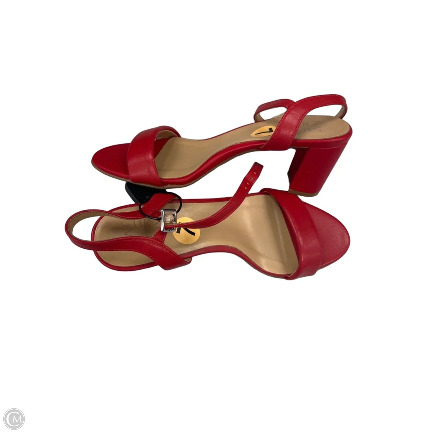 Sandals Heels Block By Naturalizer In Red, Size: 7