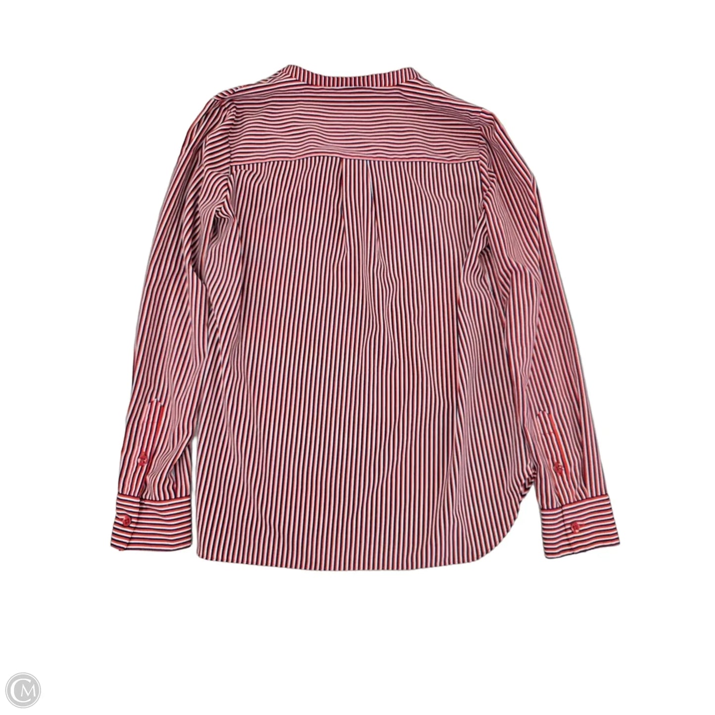 Top Long Sleeve By Cabi In Blue Red & White, Size: S