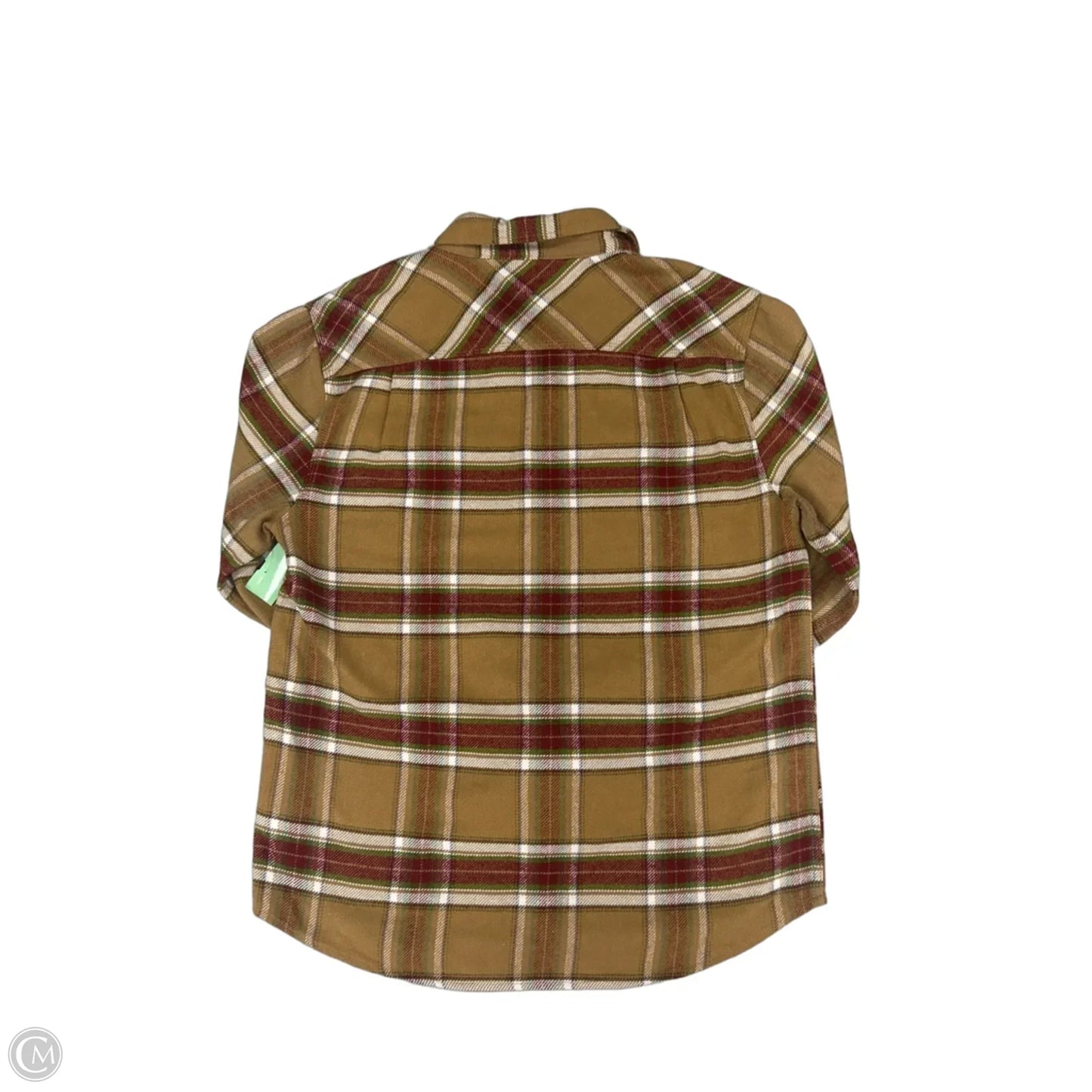 Top Long Sleeve By Cme In Plaid Pattern, Size: L