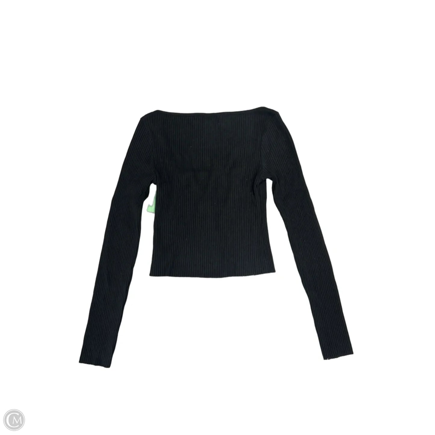 Top Long Sleeve By H&m In Black, Size: S