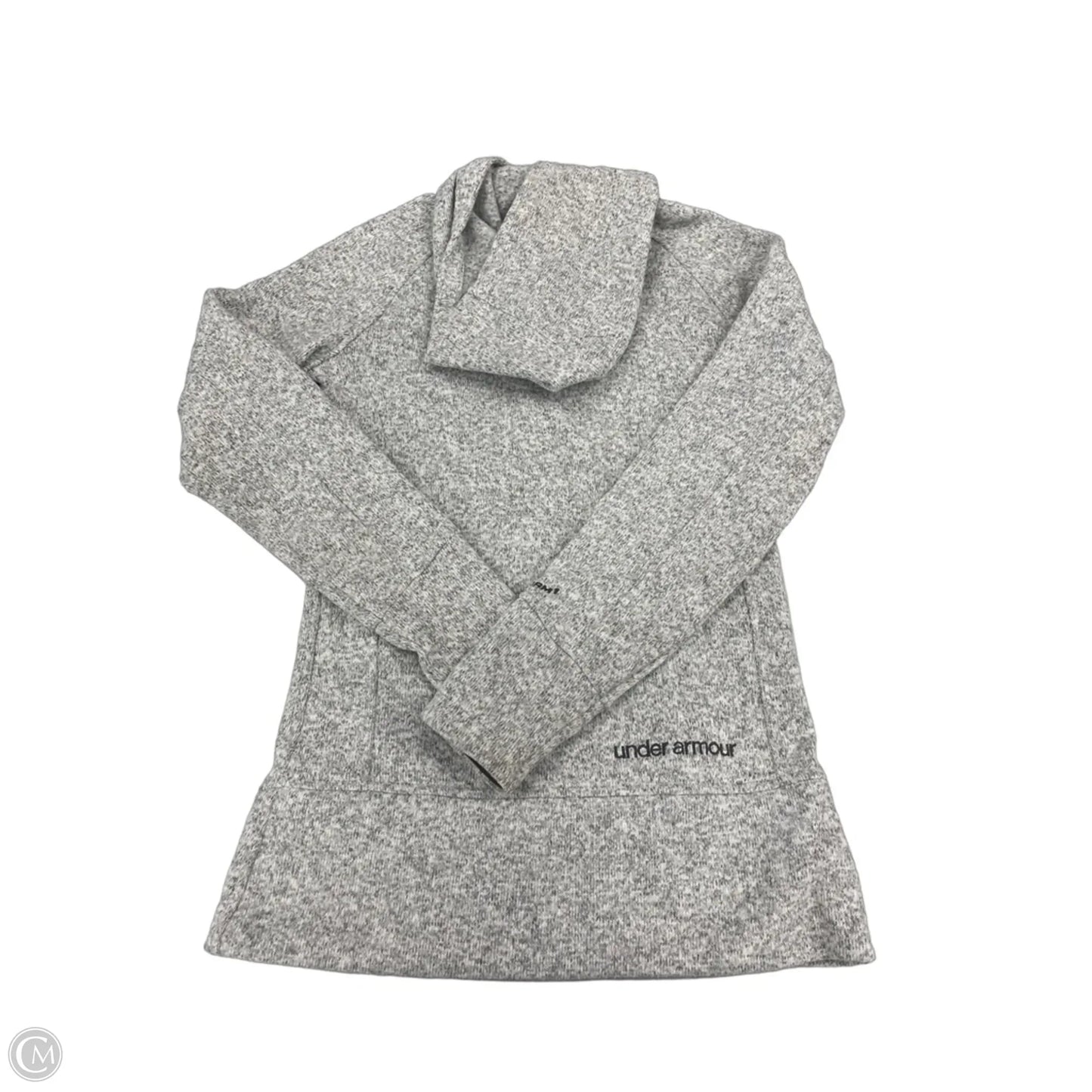 Sweatshirt Hoodie By Under Armour In Grey, Size: S