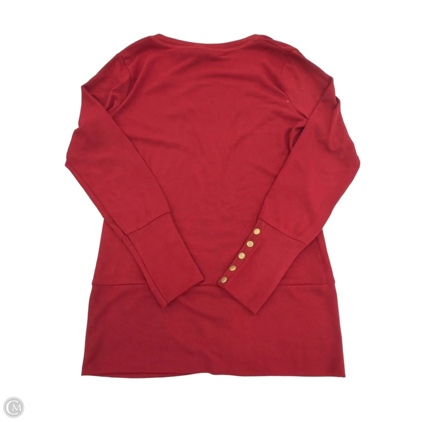Top Long Sleeve By Hawthorn In Red, Size: M
