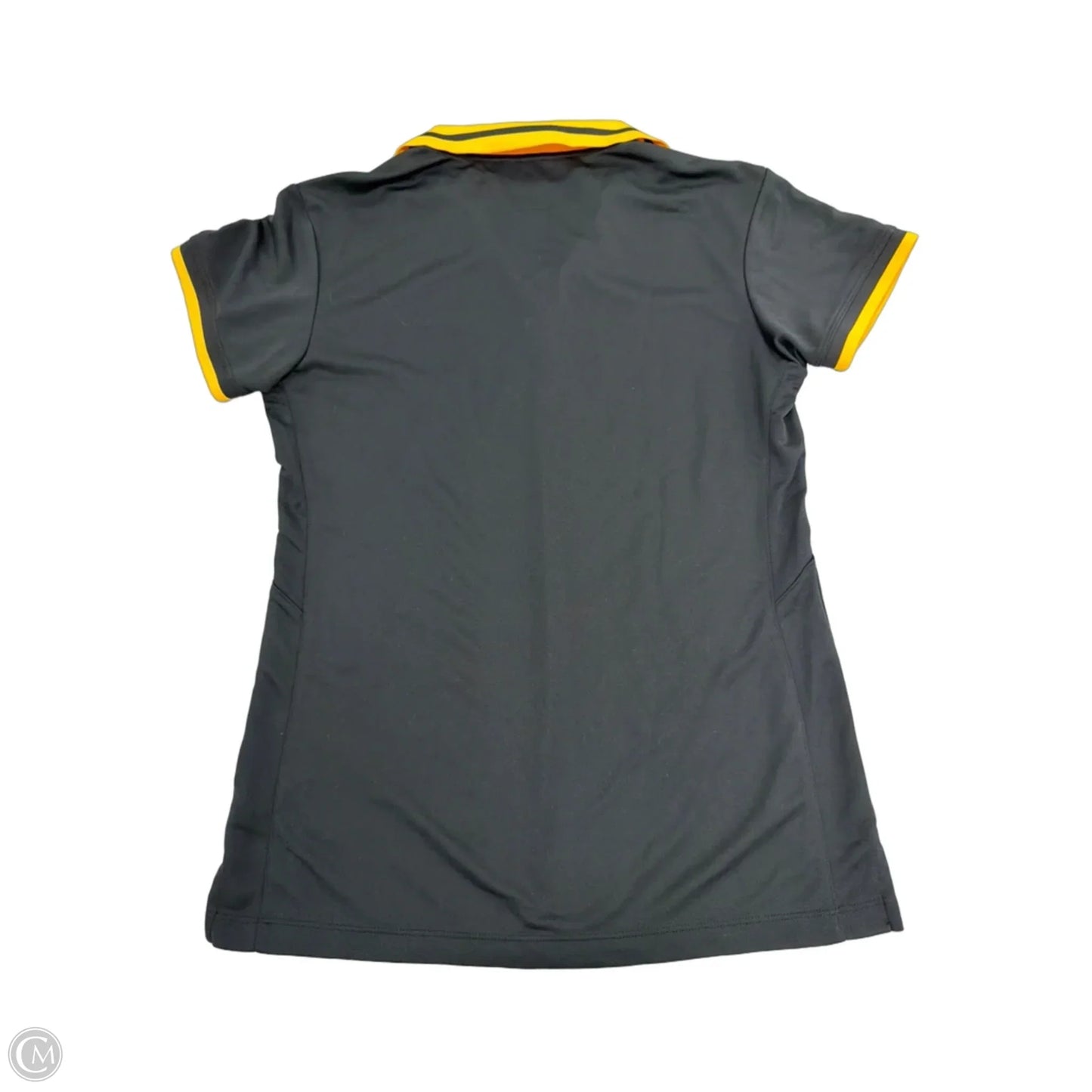 Top Short Sleeve By Nike In Black & Yellow, Size: M