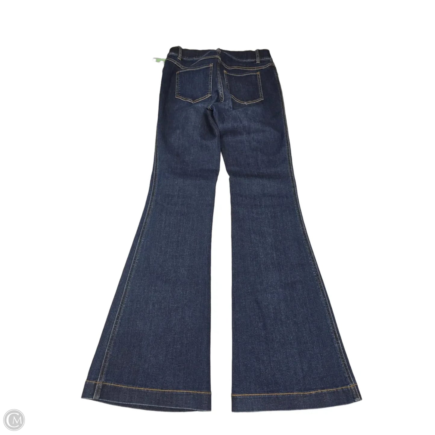 Jeans Flared By Spanx In Blue Denim, Size: 4