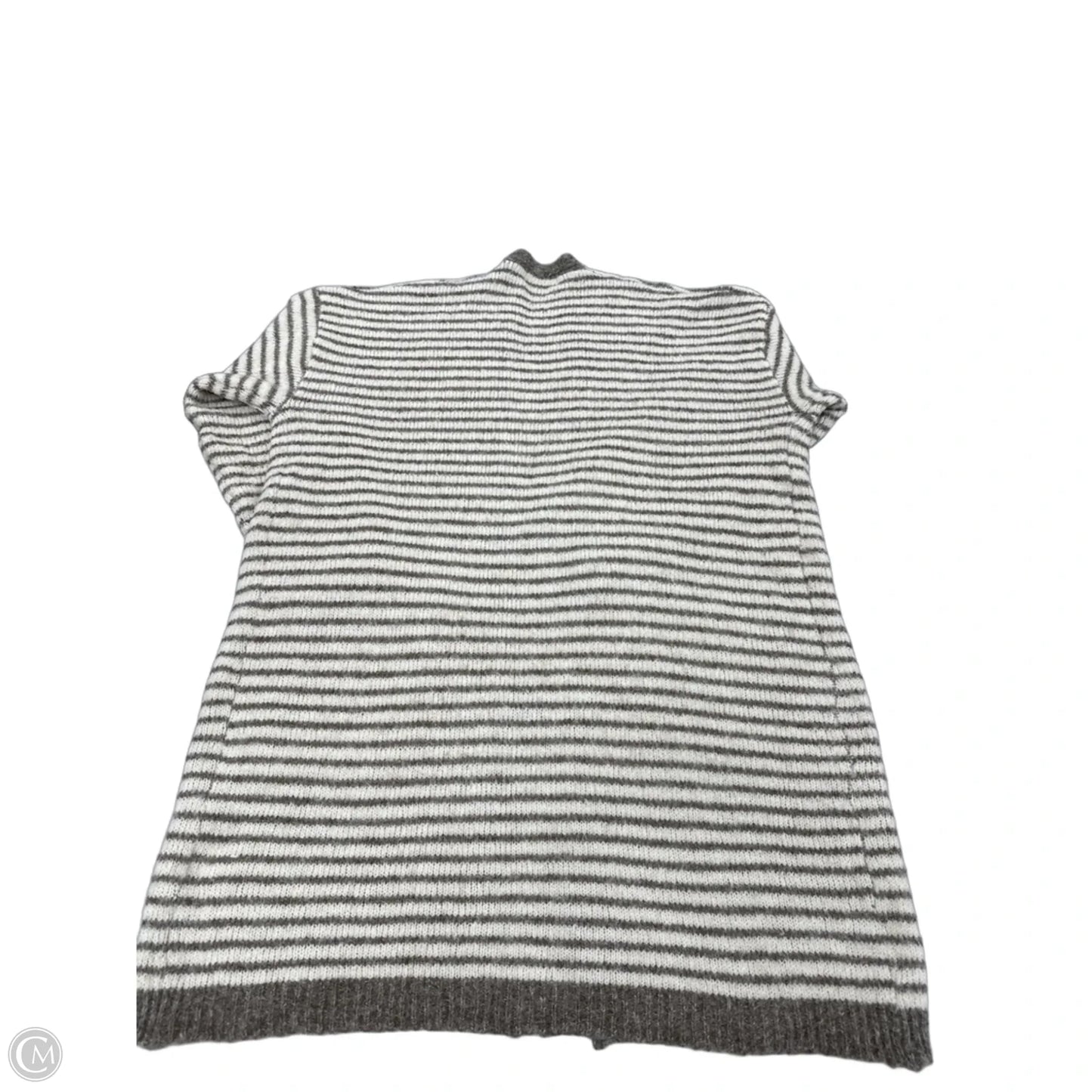 Sweater Cardigan By Carly Jean In Brown & Cream, Size: M