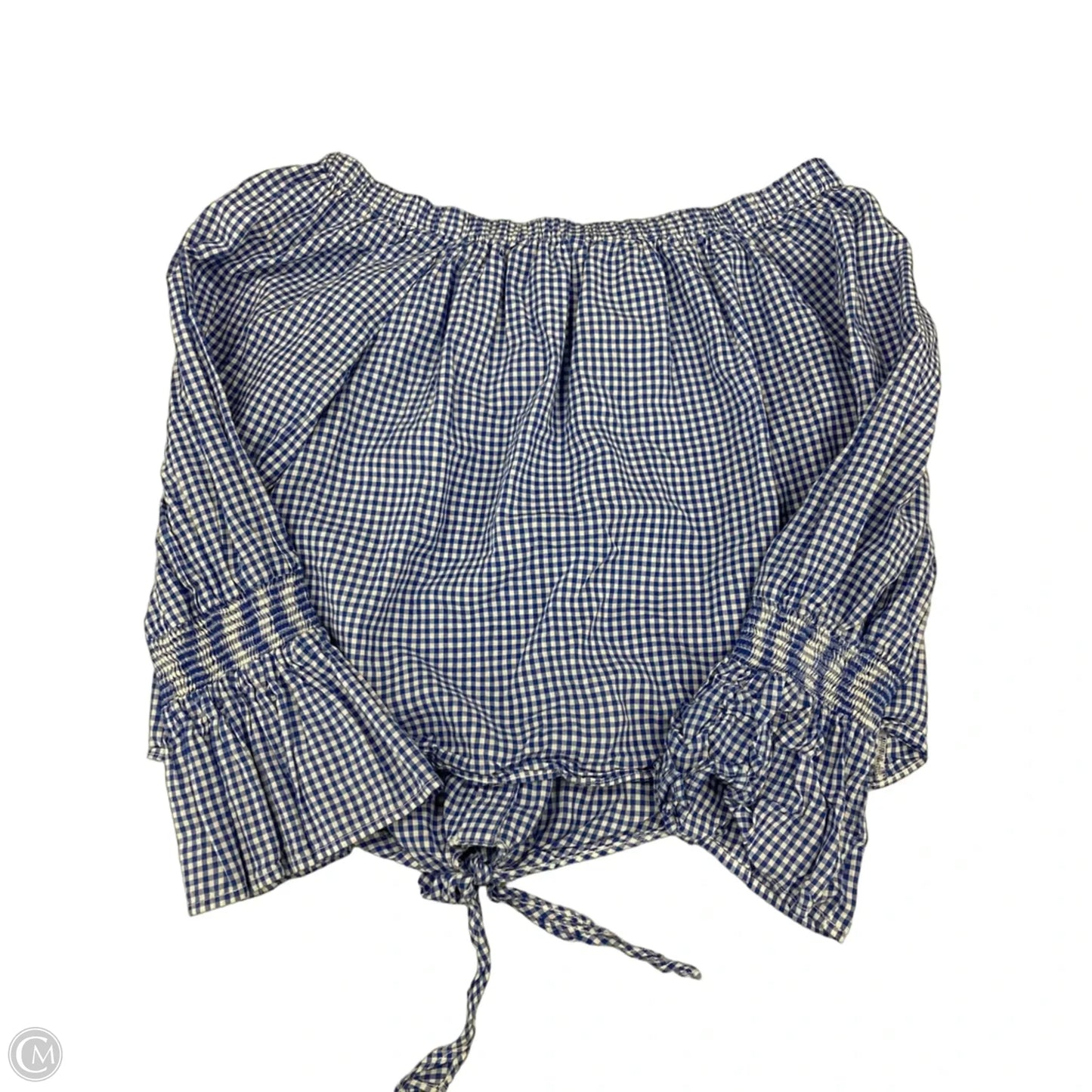 Top 3/4 Sleeve By Lucky Brand In Blue, Size: M