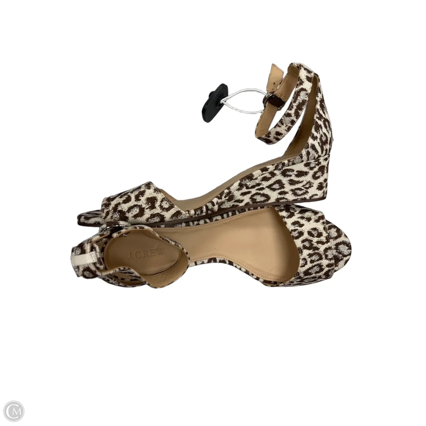 Sandals Heels Wedge By J. Crew In Animal Print, Size: 12