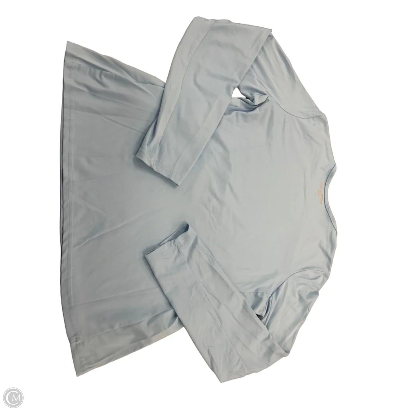 Athletic Top Long Sleeve Collar By Hang Ten In Blue, Size: M