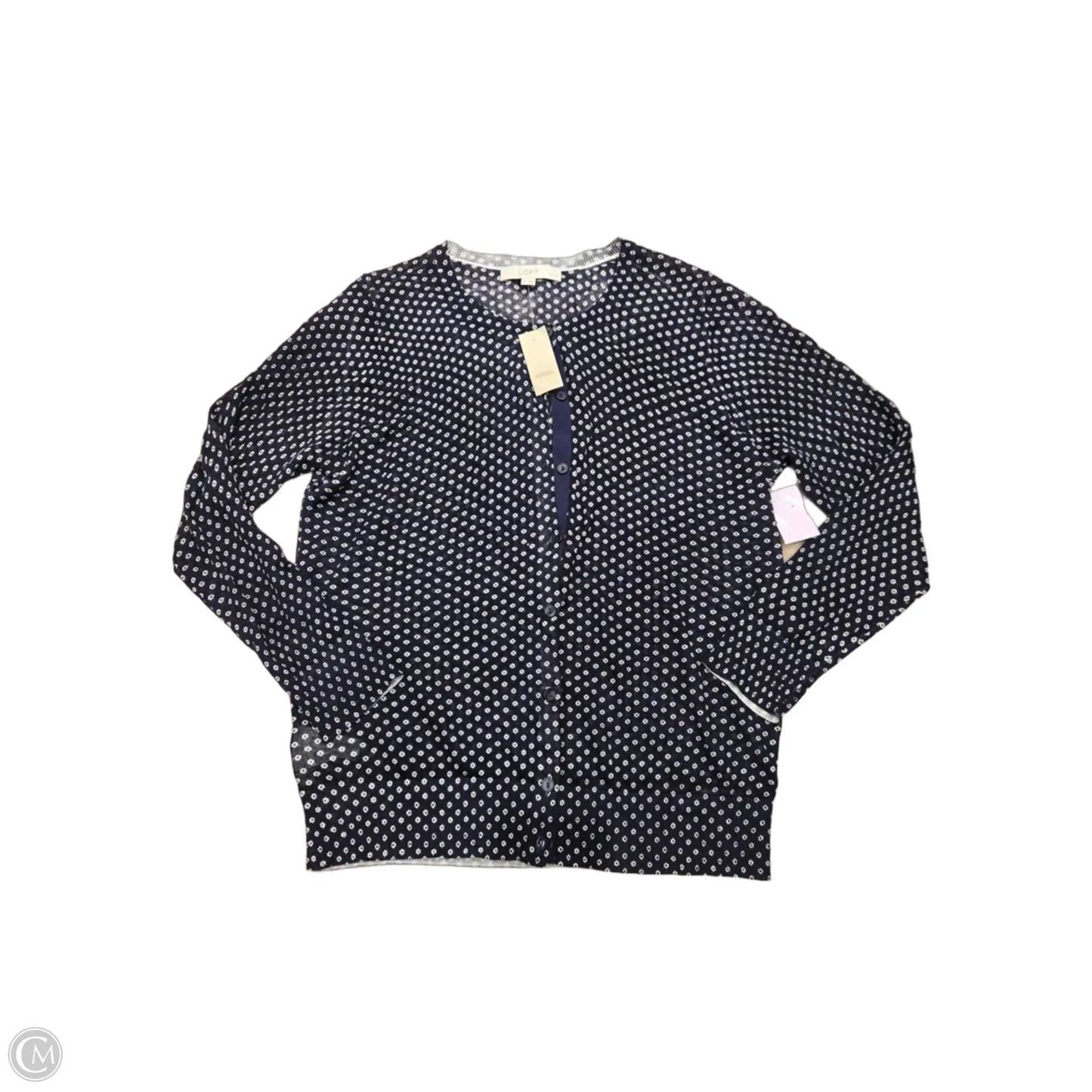 Cardigan By Loft In Navy, Size: Lp