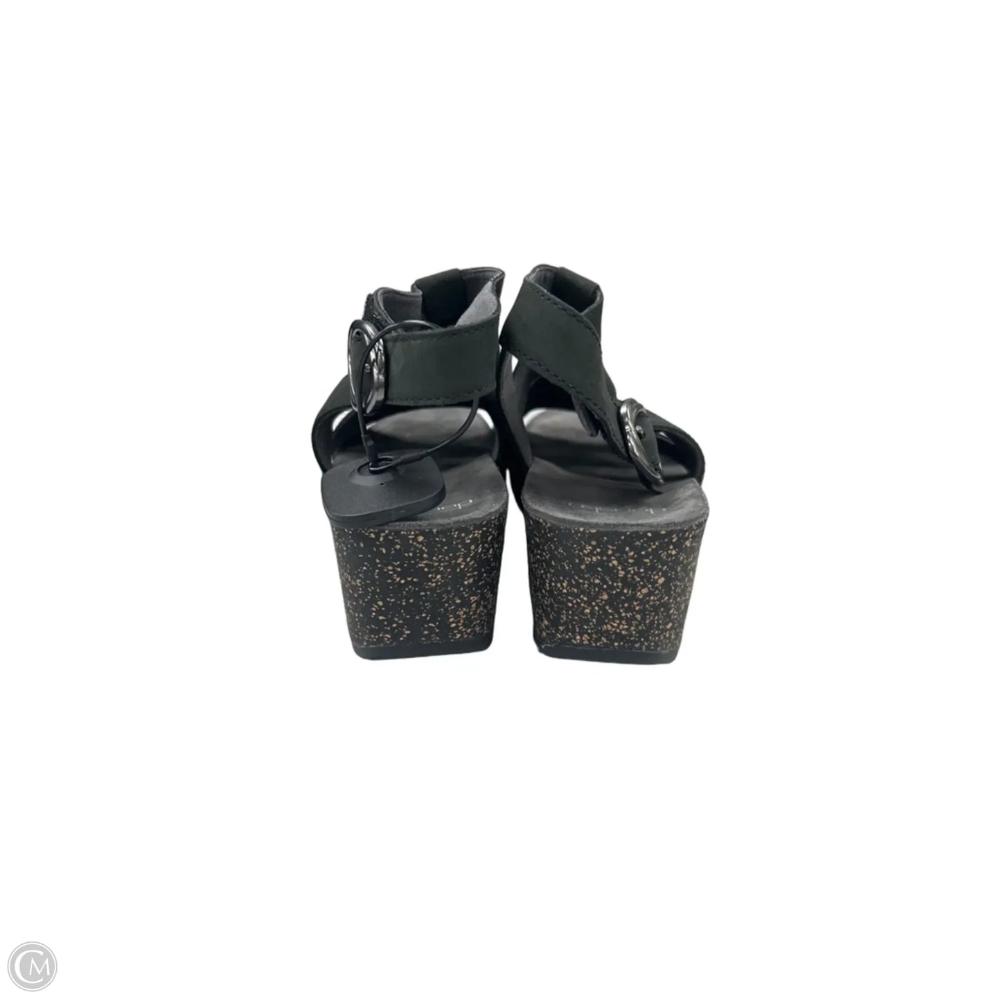 Sandals Heels Wedge By Dansko In Black, Size: 10.5