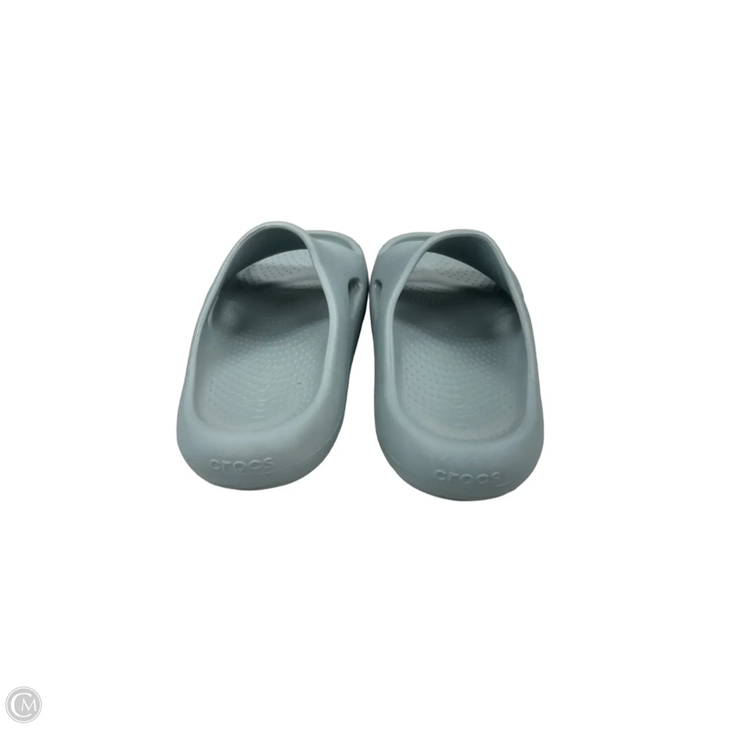 Sandals Flats By Crocs In Grey, Size: 7
