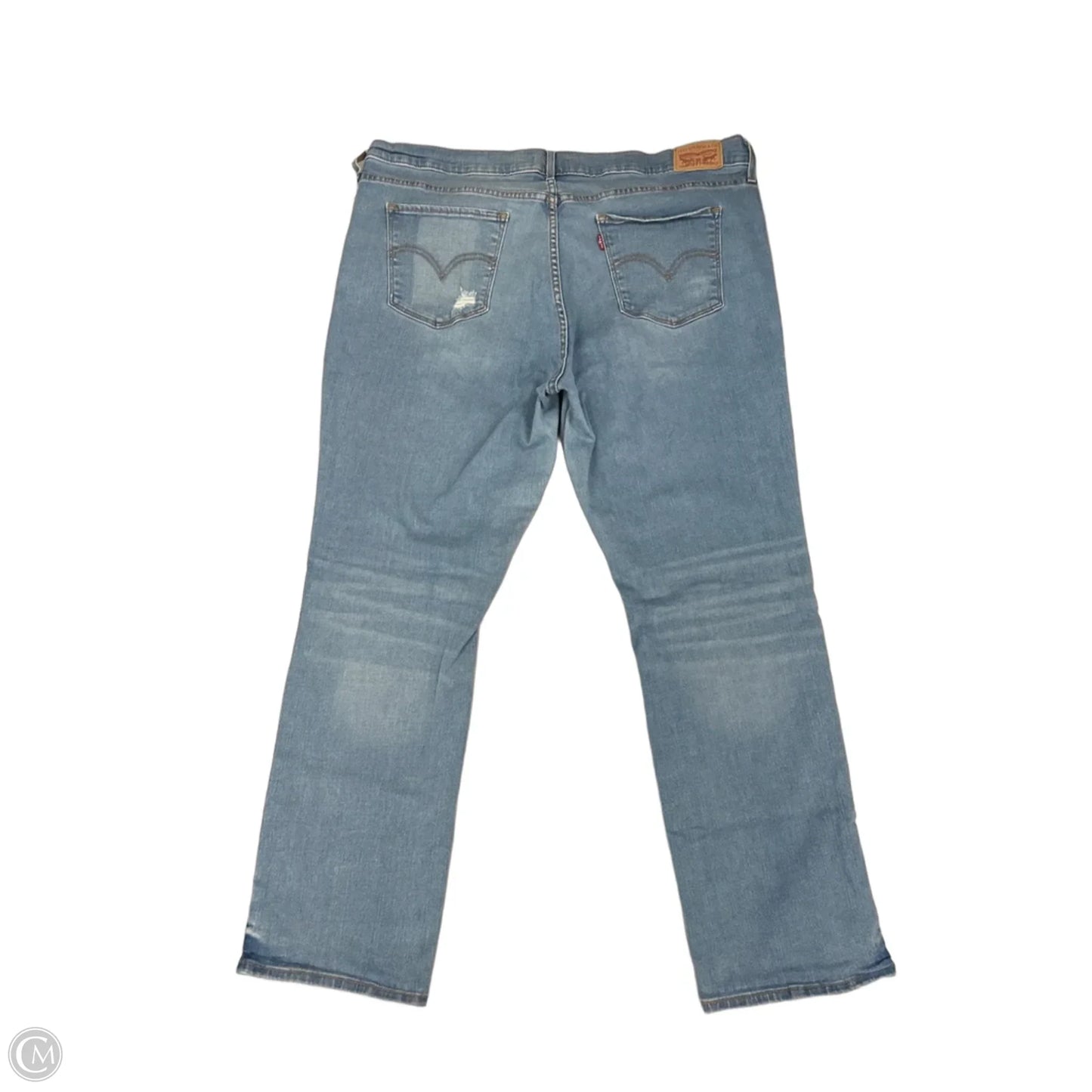 Jeans Straight By Levis In Blue Denim, Size: 20w