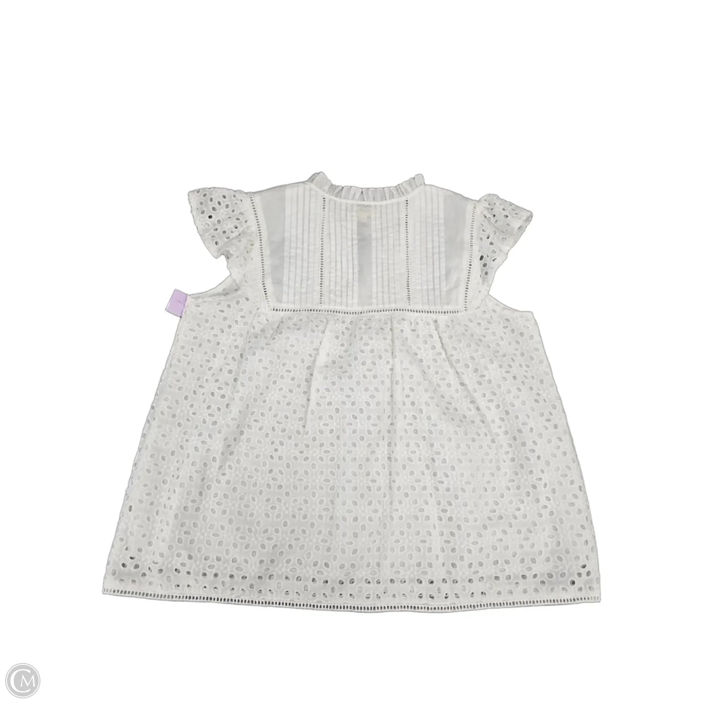 Top Short Sleeve By Elan In White, Size: M