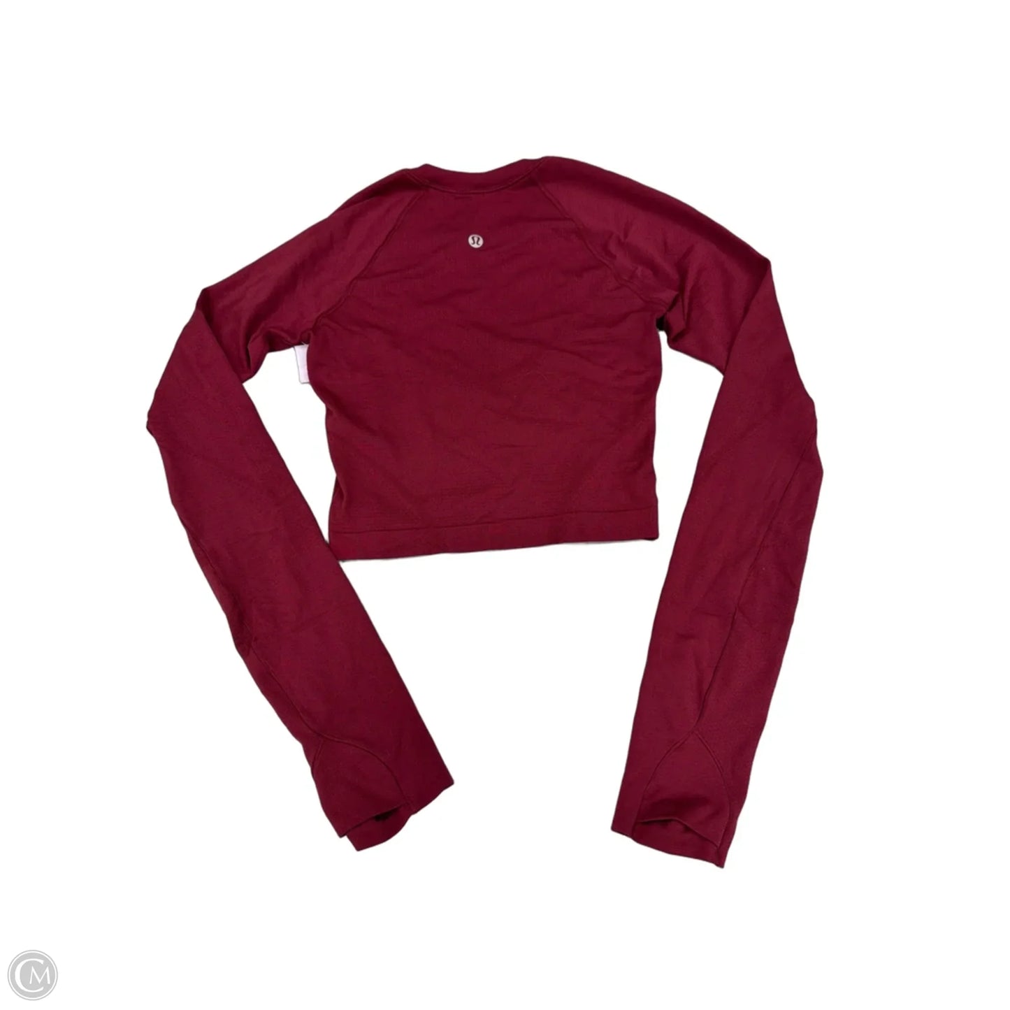 Athletic Top Long Sleeve Crewneck By Lululemon In Red, Size: 2