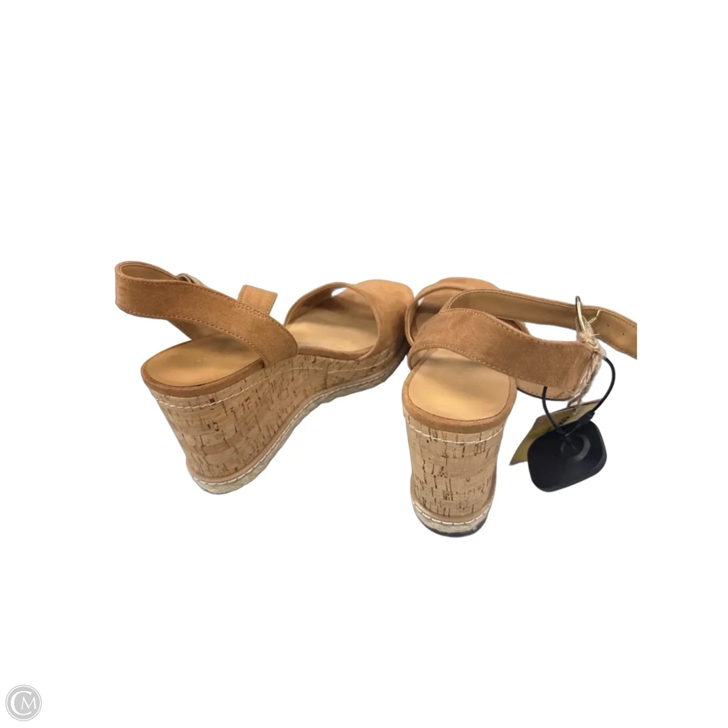 Sandals Heels Wedge By Steve Madden In Tan, Size: 8.5