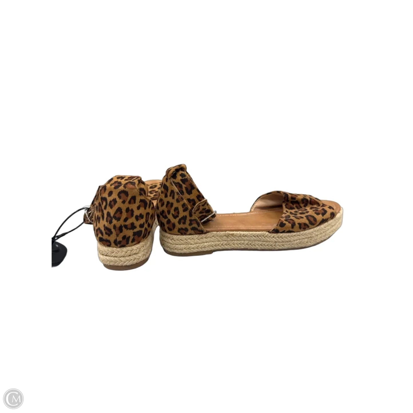 Sandals Flats By Cme In Animal Print, Size: 8.5
