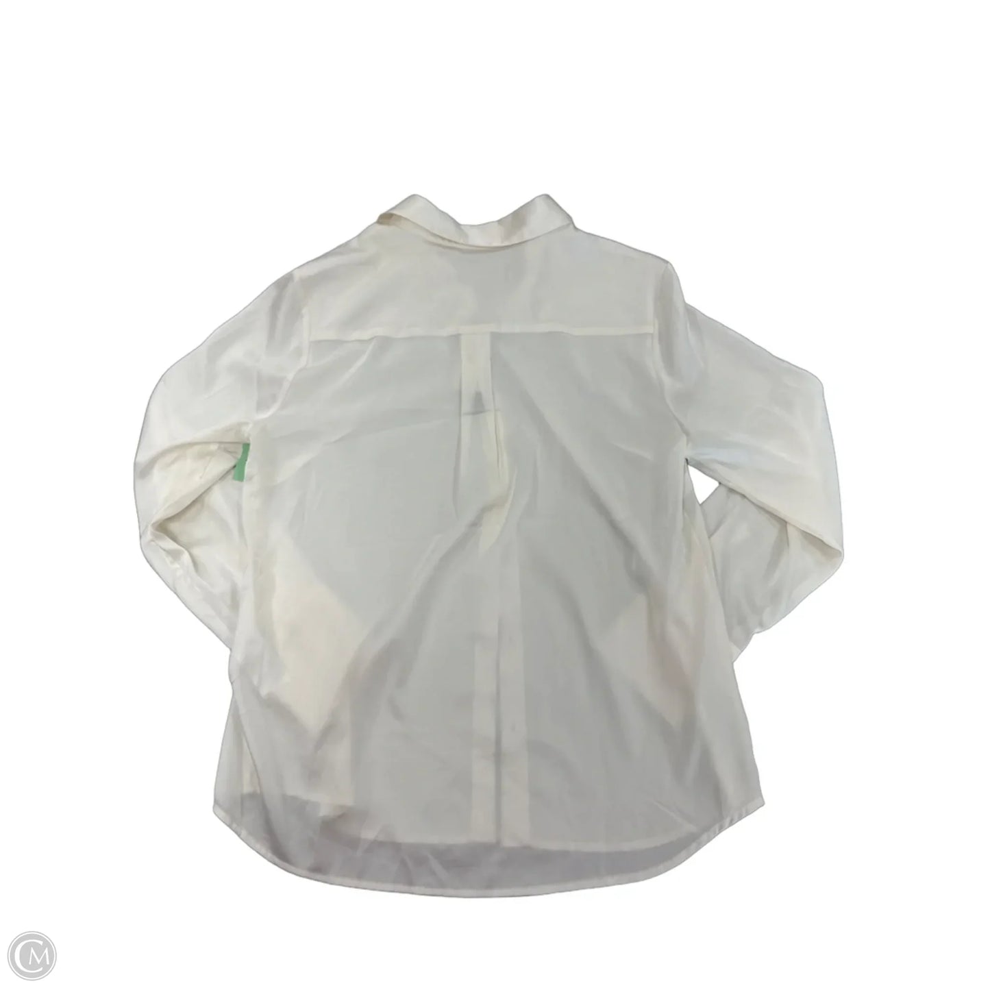 Top Long Sleeve By Banana Republic In White, Size: M