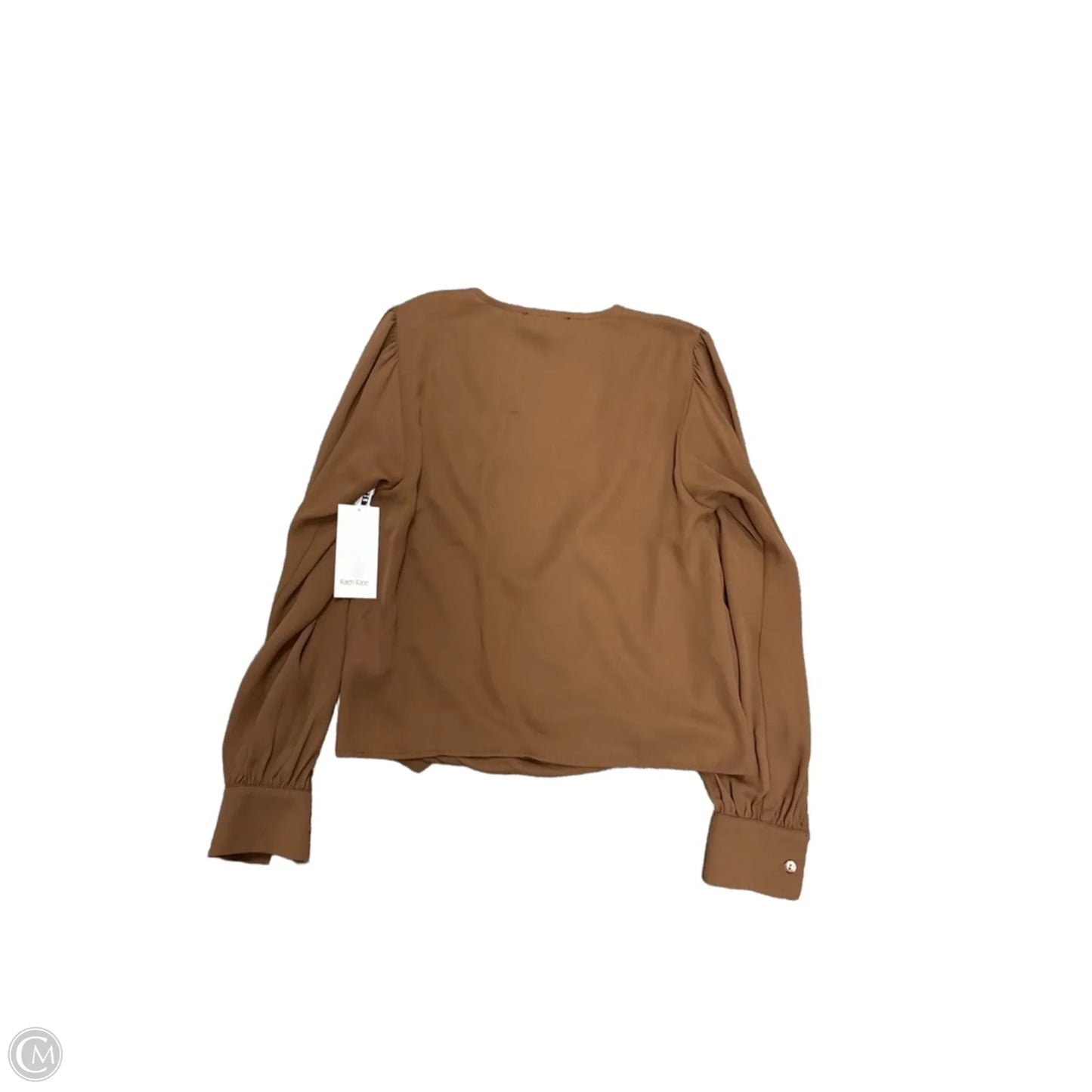 Top Long Sleeve By Karen Kane In Tan, Size: Xs