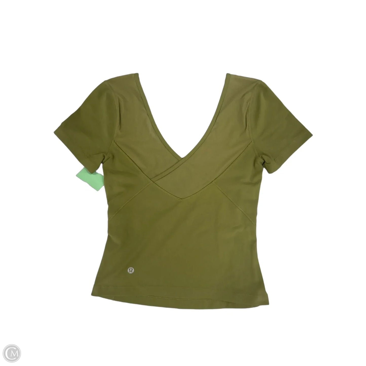 Athletic Top Short Sleeve By Lululemon In Green, Size: 6