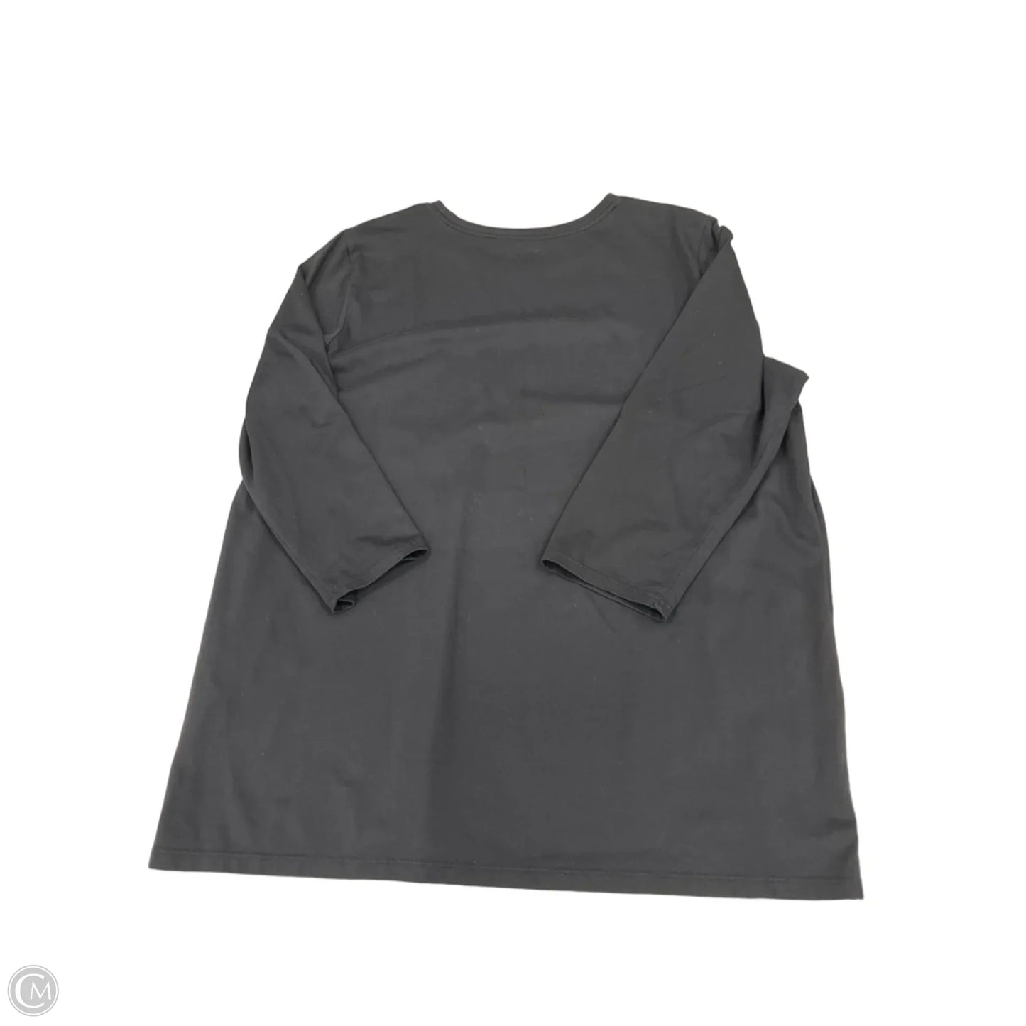 Top 3/4 Sleeve By Lands End In Black, Size: L