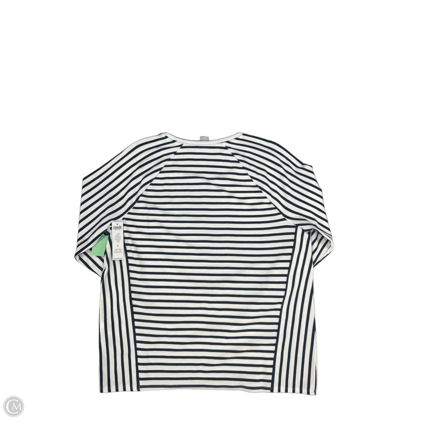 Top Long Sleeve By Chicos In Blue & White, Size: L