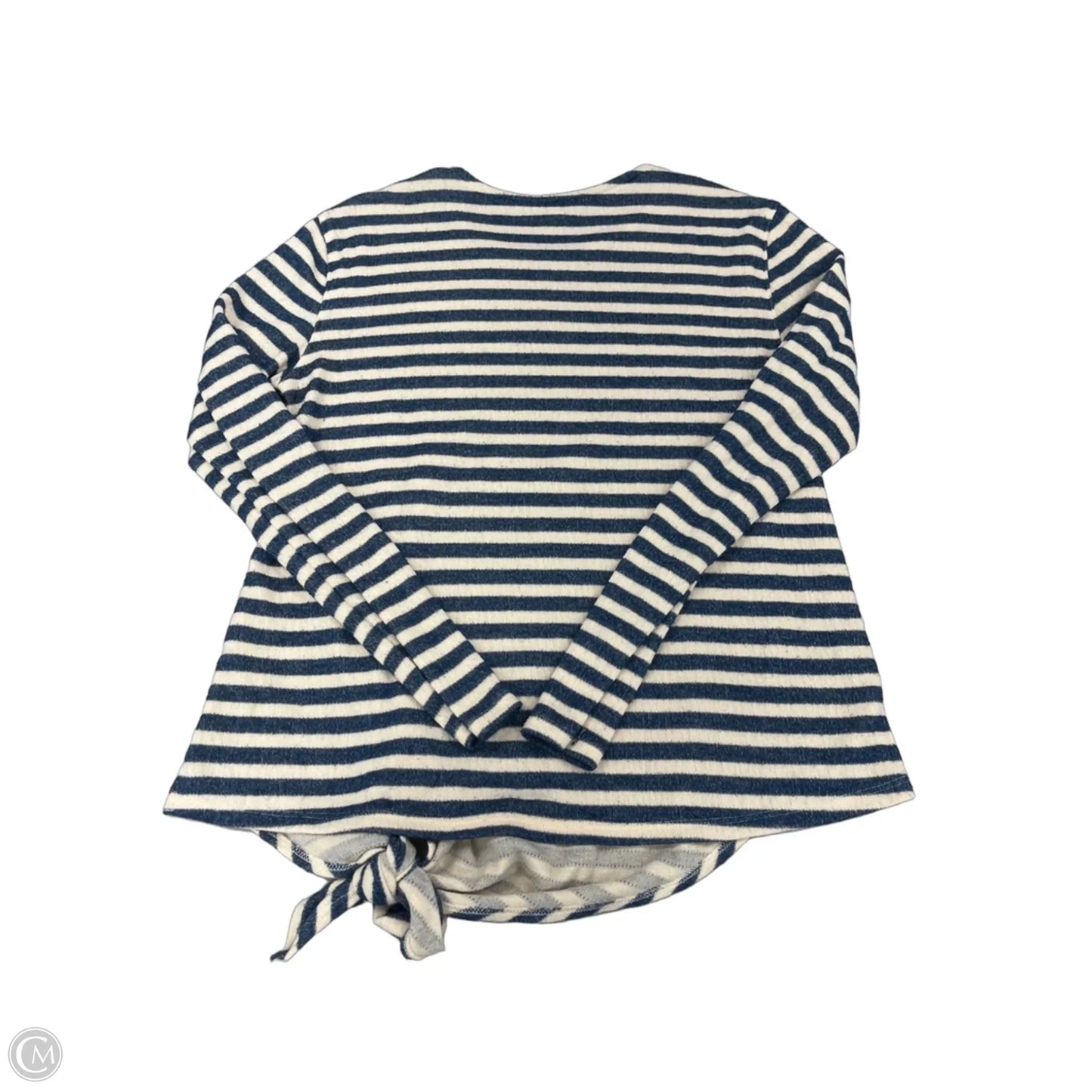 Top Long Sleeve By Stella And Dot In Blue & Cream, Size: M