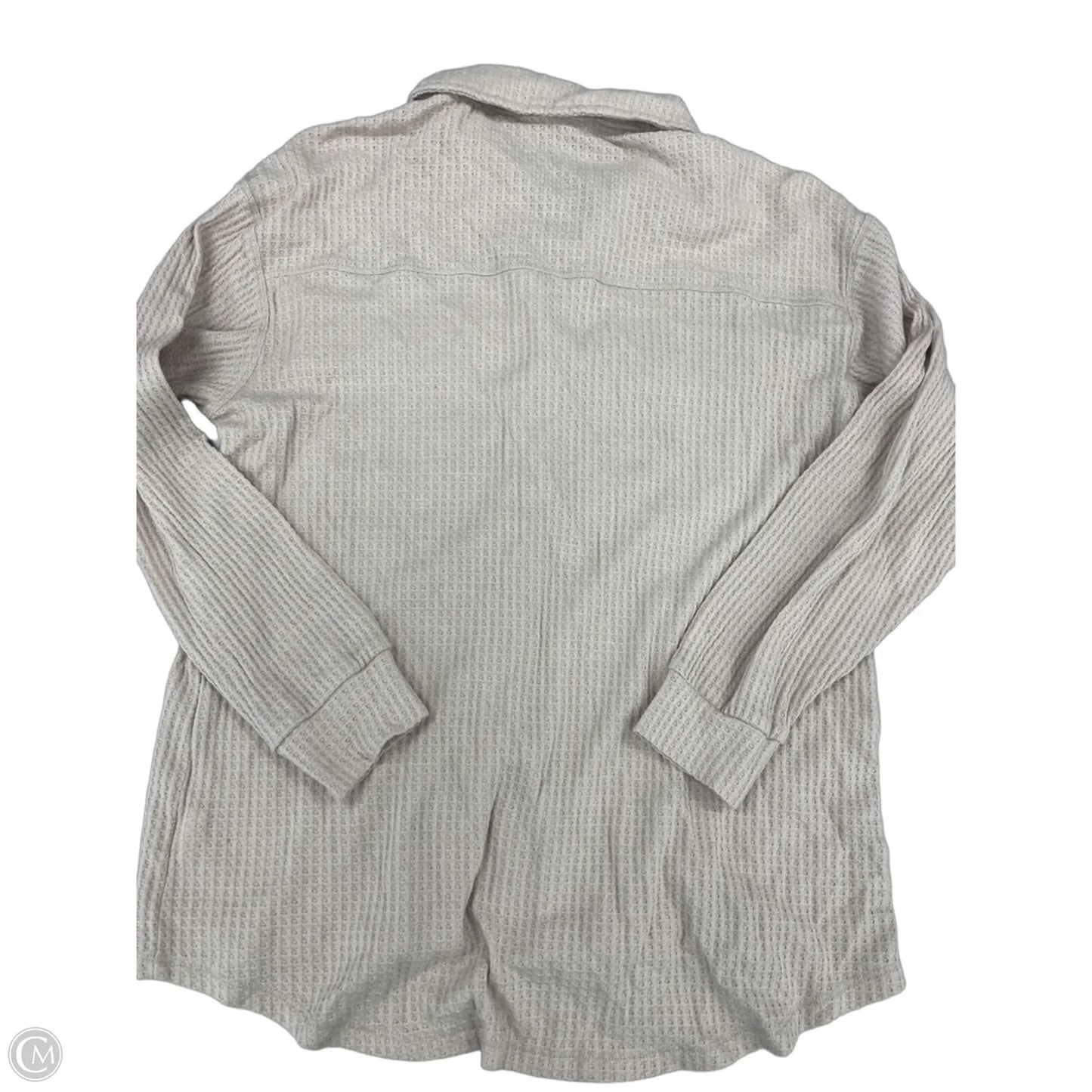 Top Long Sleeve By Rewind In Beige, Size: M