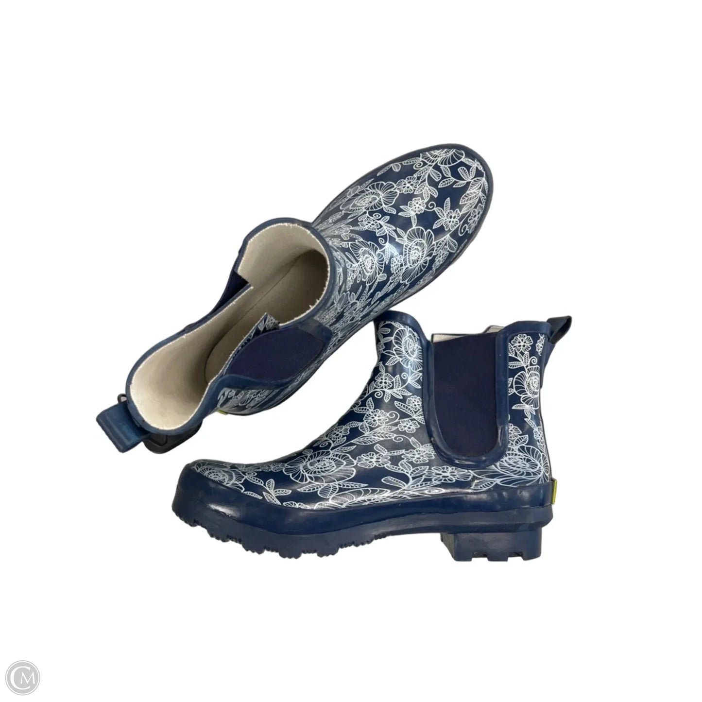 Boots Ankle Flats By Cmc In Blue & White, Size: 7