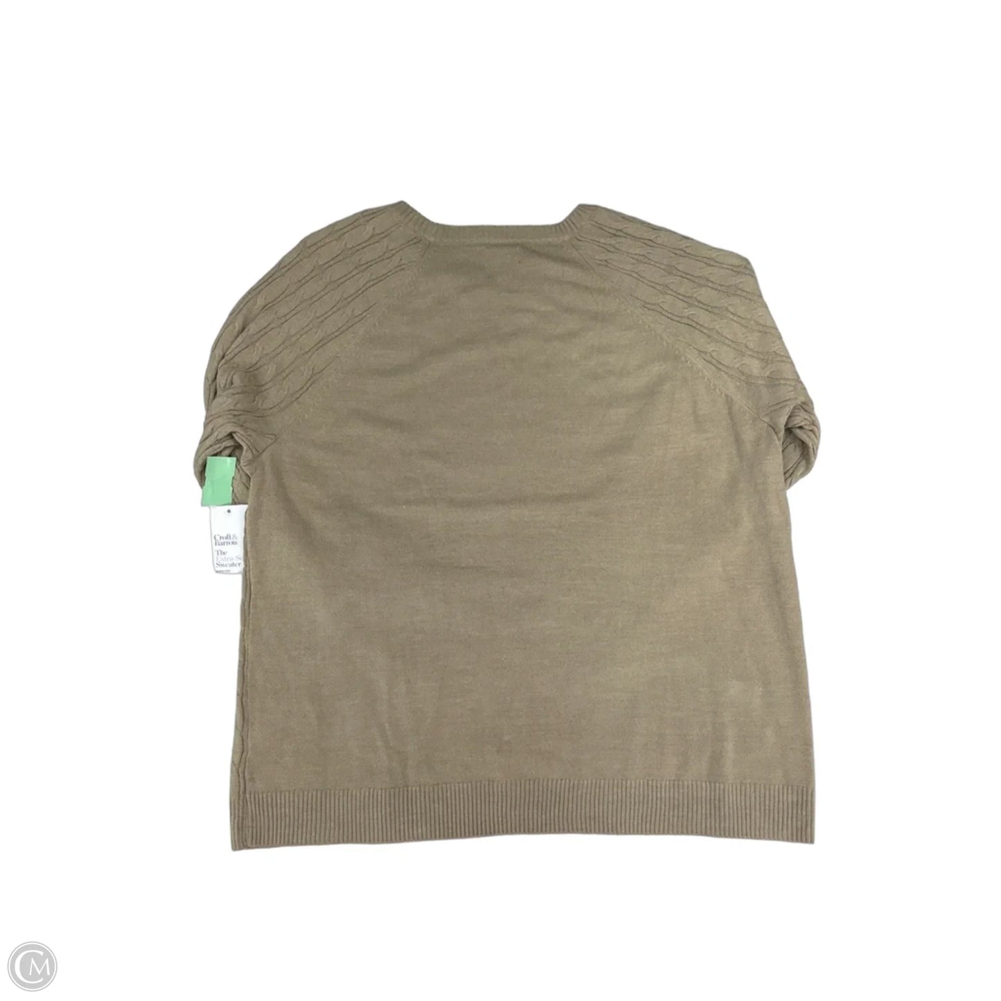 Top Long Sleeve By Croft And Barrow In Tan, Size: 2x