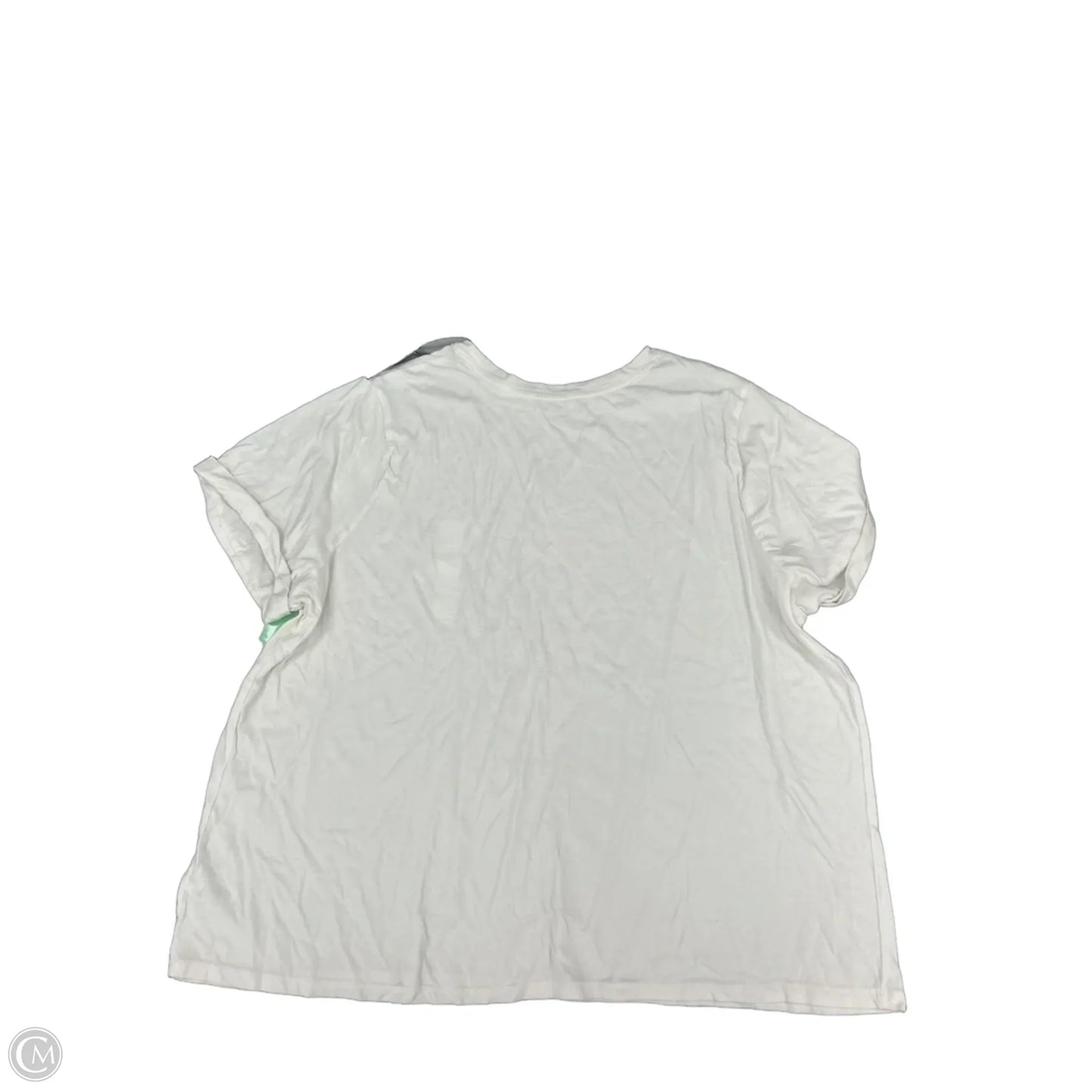 Top Short Sleeve By Ava & Viv In White, Size: 3x